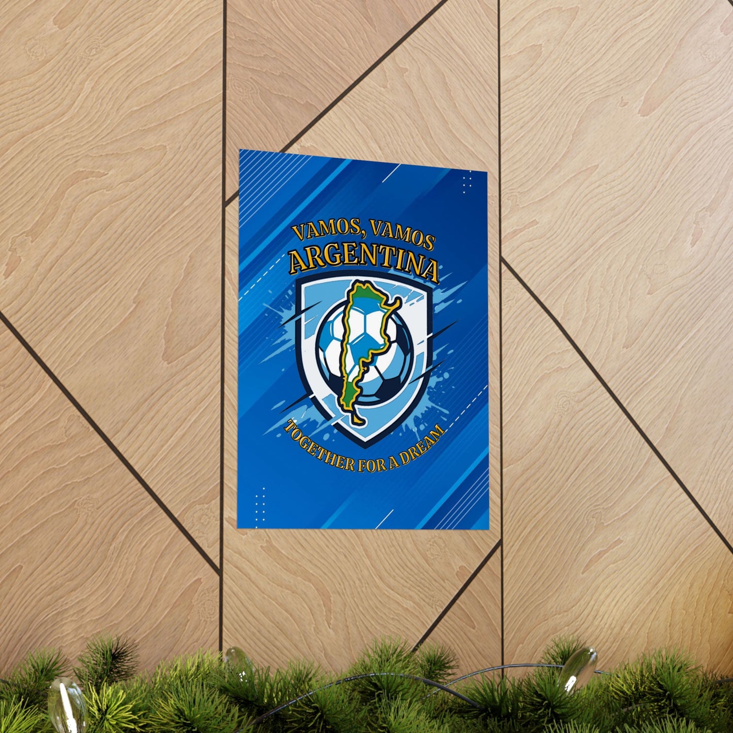 Argentina Soccer Poster — "Vamos, Vamos Argentina" Matte Vertical Wall Art - Trending Novelties & Gifts