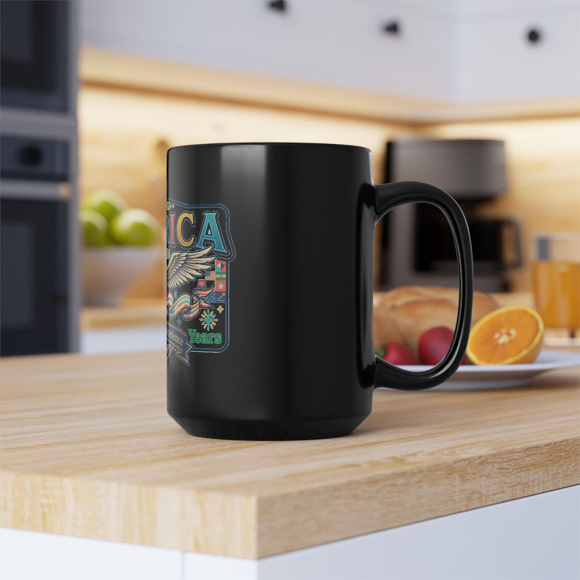 USA 250th ANNIVERSARY Eagle Black Mug | America 250th Anniversary Patriotic Coffee Cup - Trending Novelties & Gifts