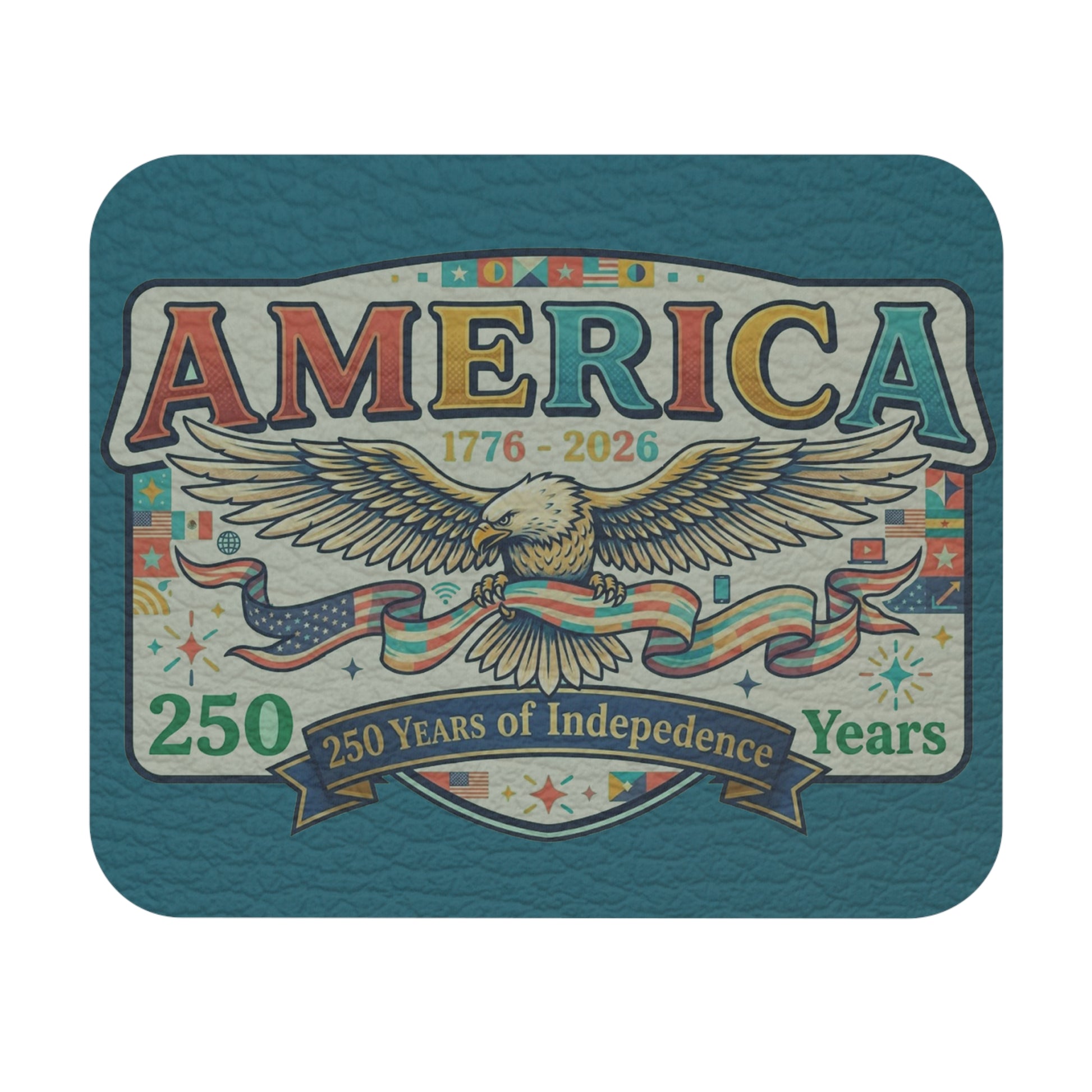 USA 250th ANNIVERSARY Eagle Mouse Pad | America 250 Years of Independence Desk Mat - Trending Novelties & Gifts
