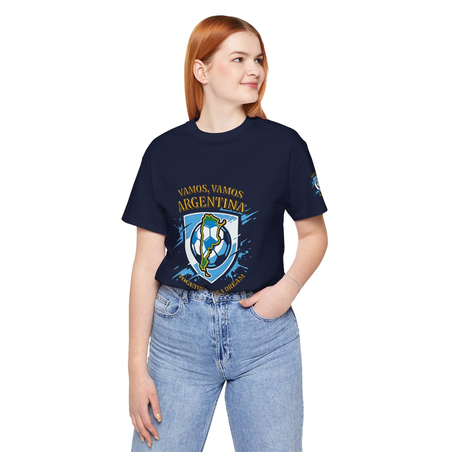 Argentina Soccer T-Shirt - "Vamos, Vamos Argentina" Together for a Dream Fan Tee - Trending Novelties & Gifts
