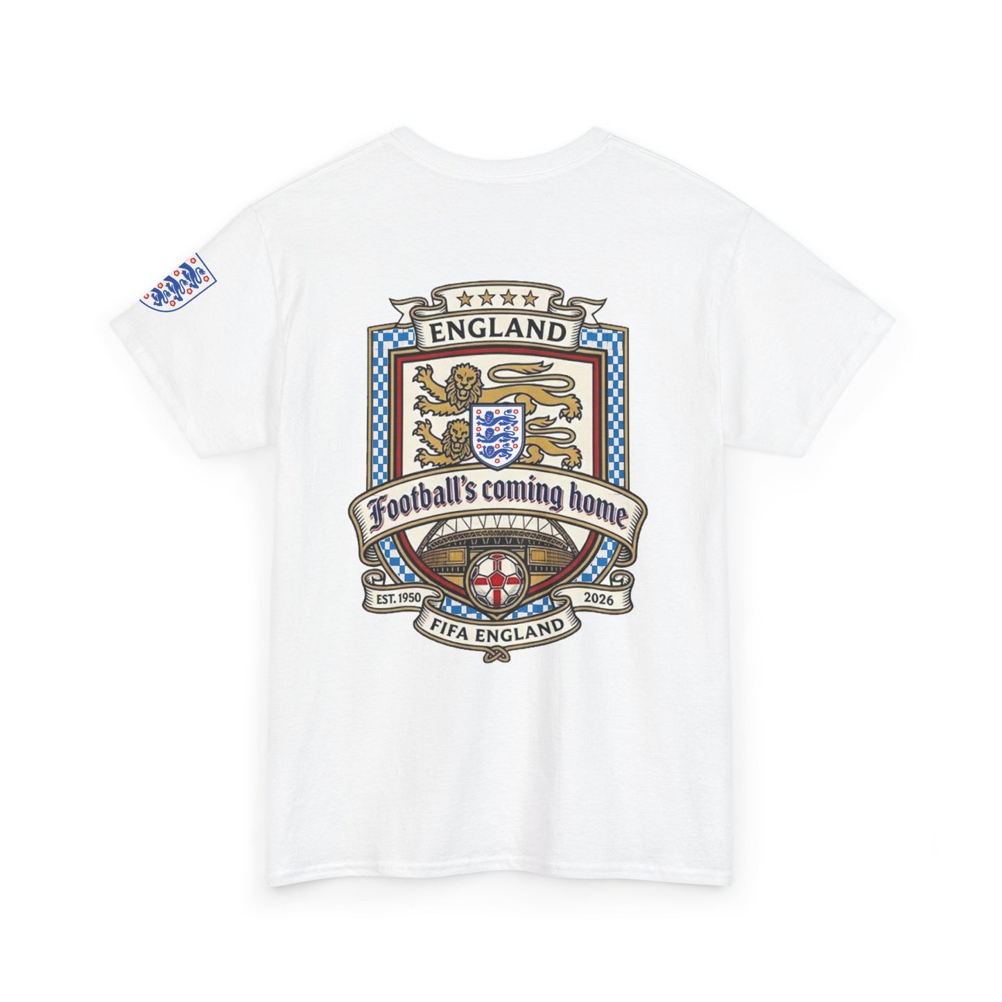 England's Soccer Fan's Crest T-Shirt - "Football's Coming Home"