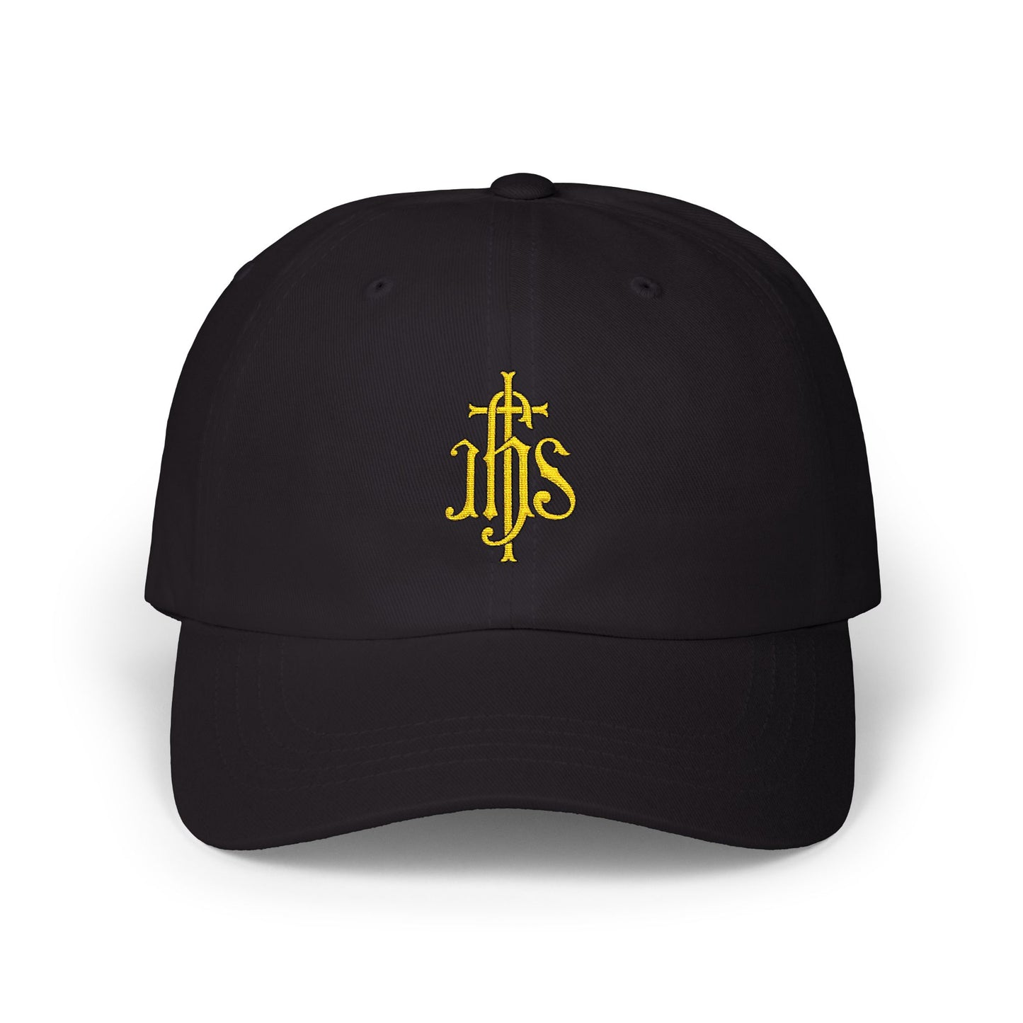 Dad Cap — Embroidered Catholic IHS Monogram Baseball Cap (EM)