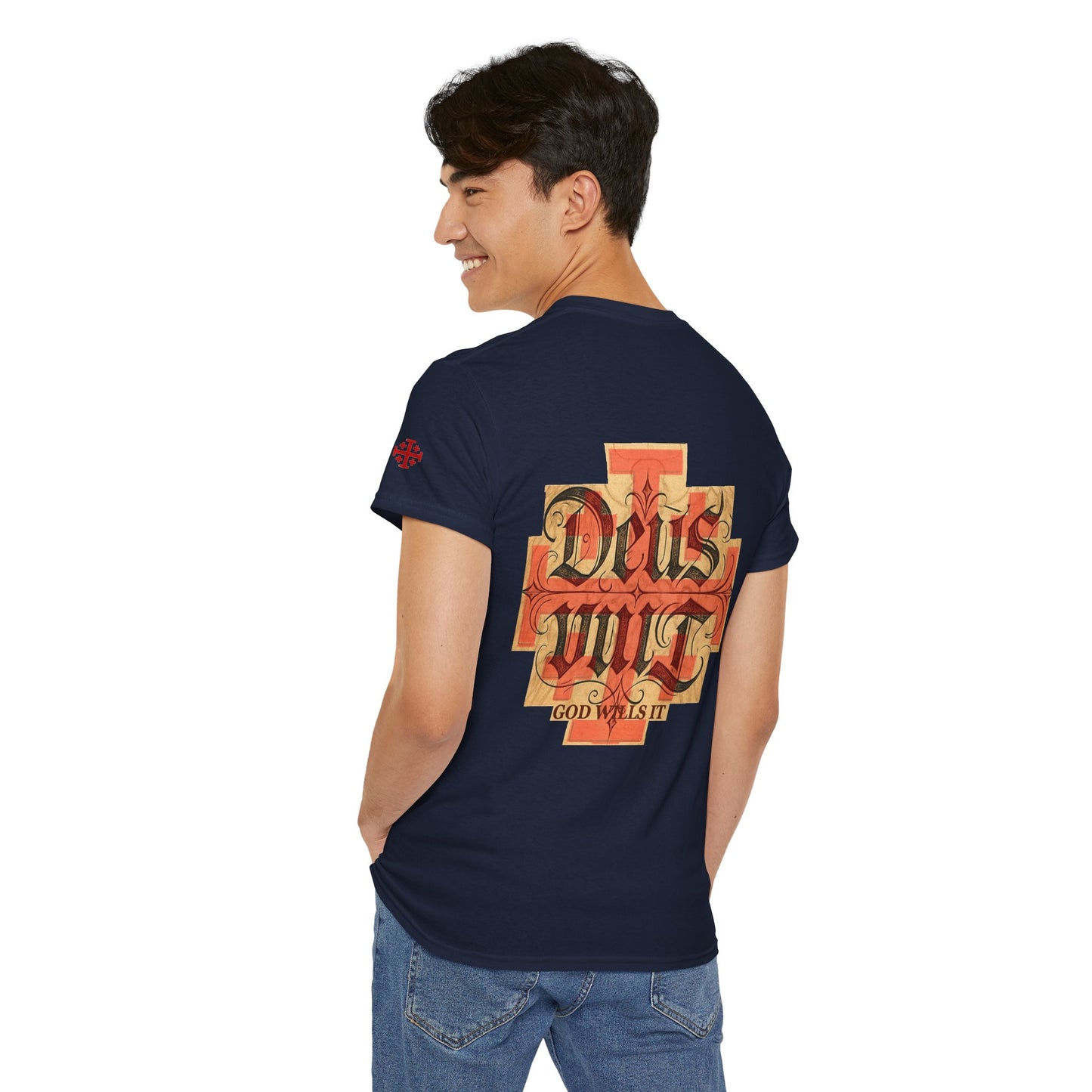 Deus Vult T-Shirt — Medieval Knight Cross Graphic Tee (CT)