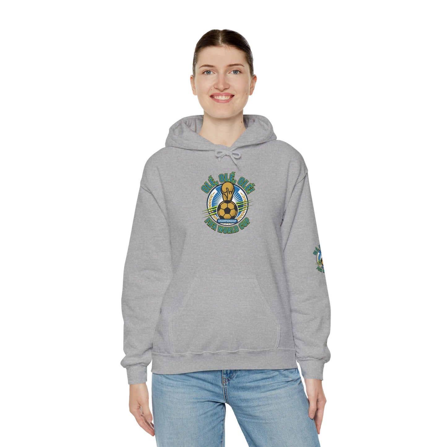 Soccer Champions Graphic Hoodie — World Cup Vintage Trophy Design Hoodie - Trending Novelties & Gifts