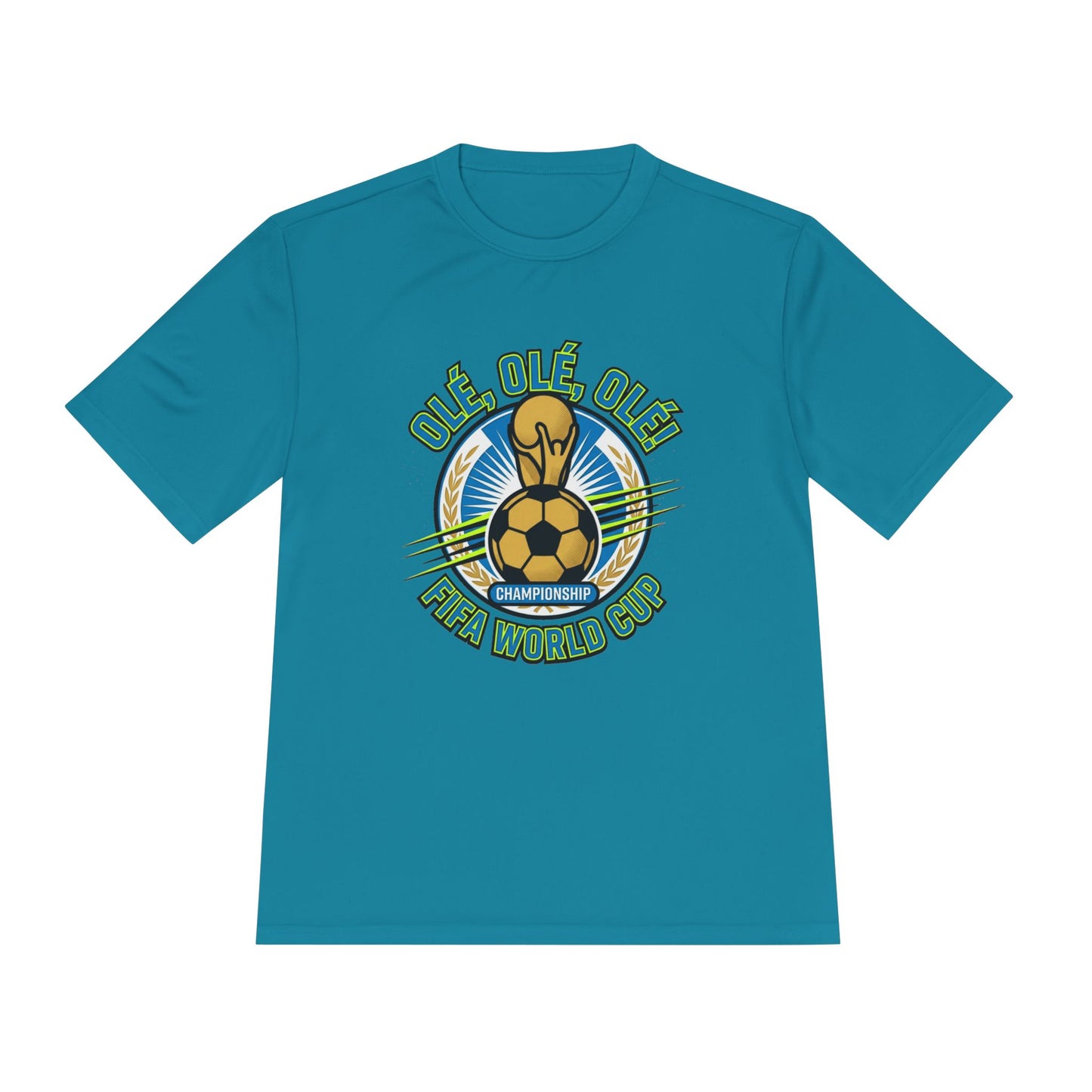 World Cup Soccer Moisture-Wicking Tee — "Ole Ole Ole" Graphic Tee - Trending Novelties & Gifts