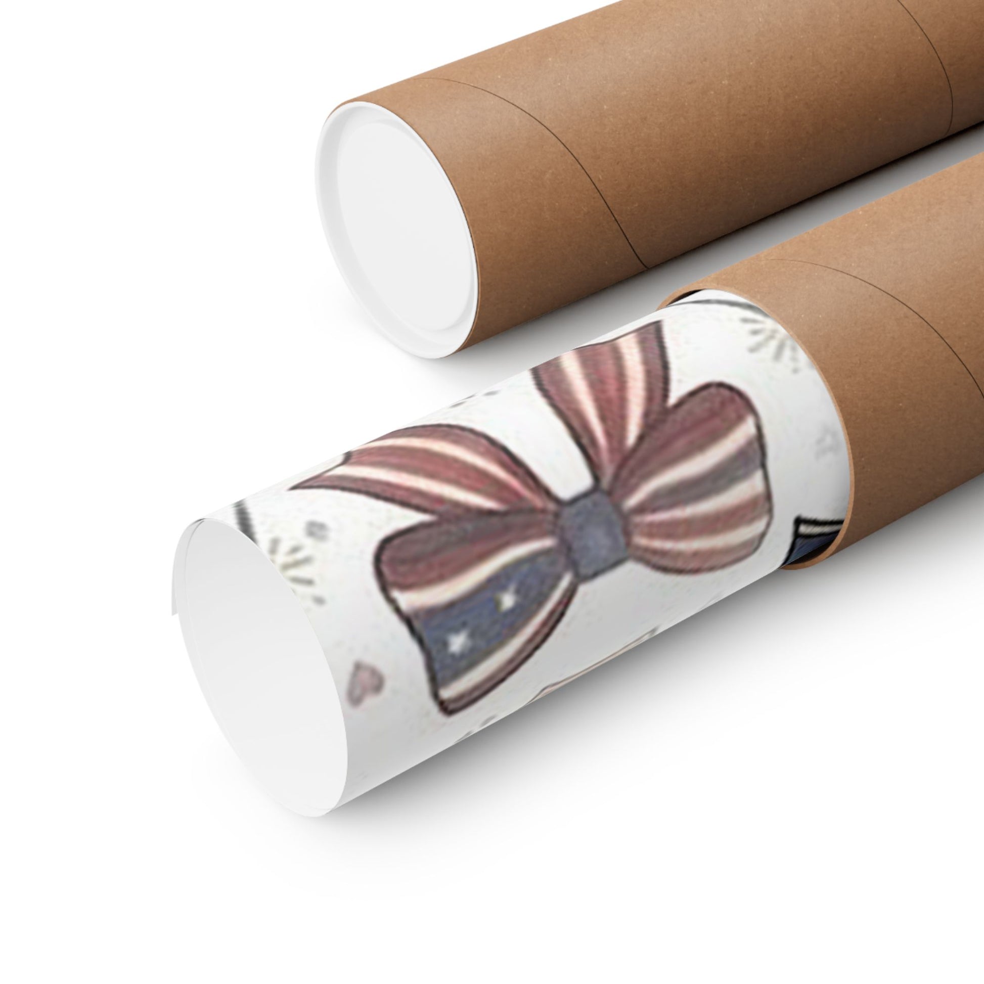 Land of the Free Patriotic Matte Poster — USA 250th Anniversary Bow Wall Art - Trending Novelties & Gifts