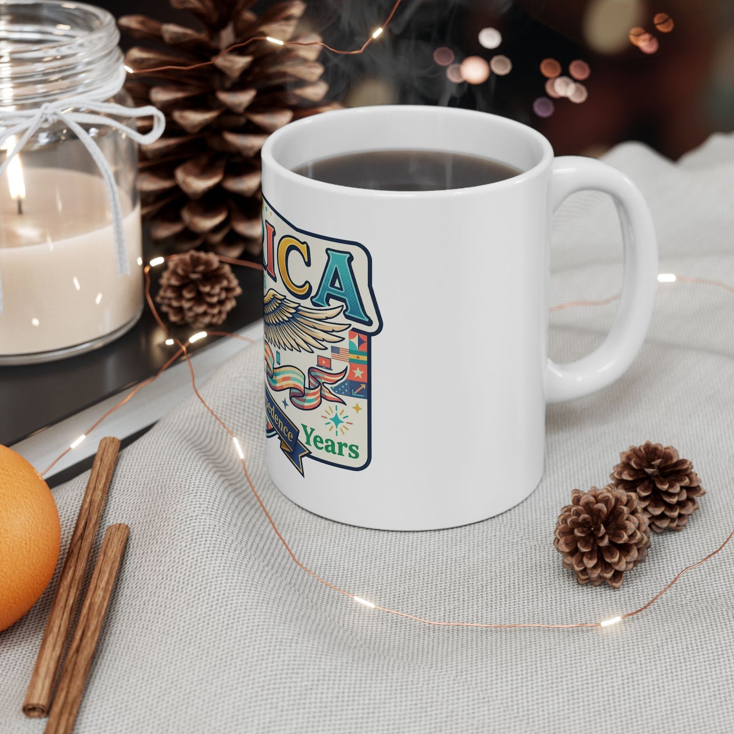 USA 250th ANNIVERSARY Patriotic Eagle Coffee Mug | America 250 Years of Independence Ceramic Mug - Trending Novelties & Gifts