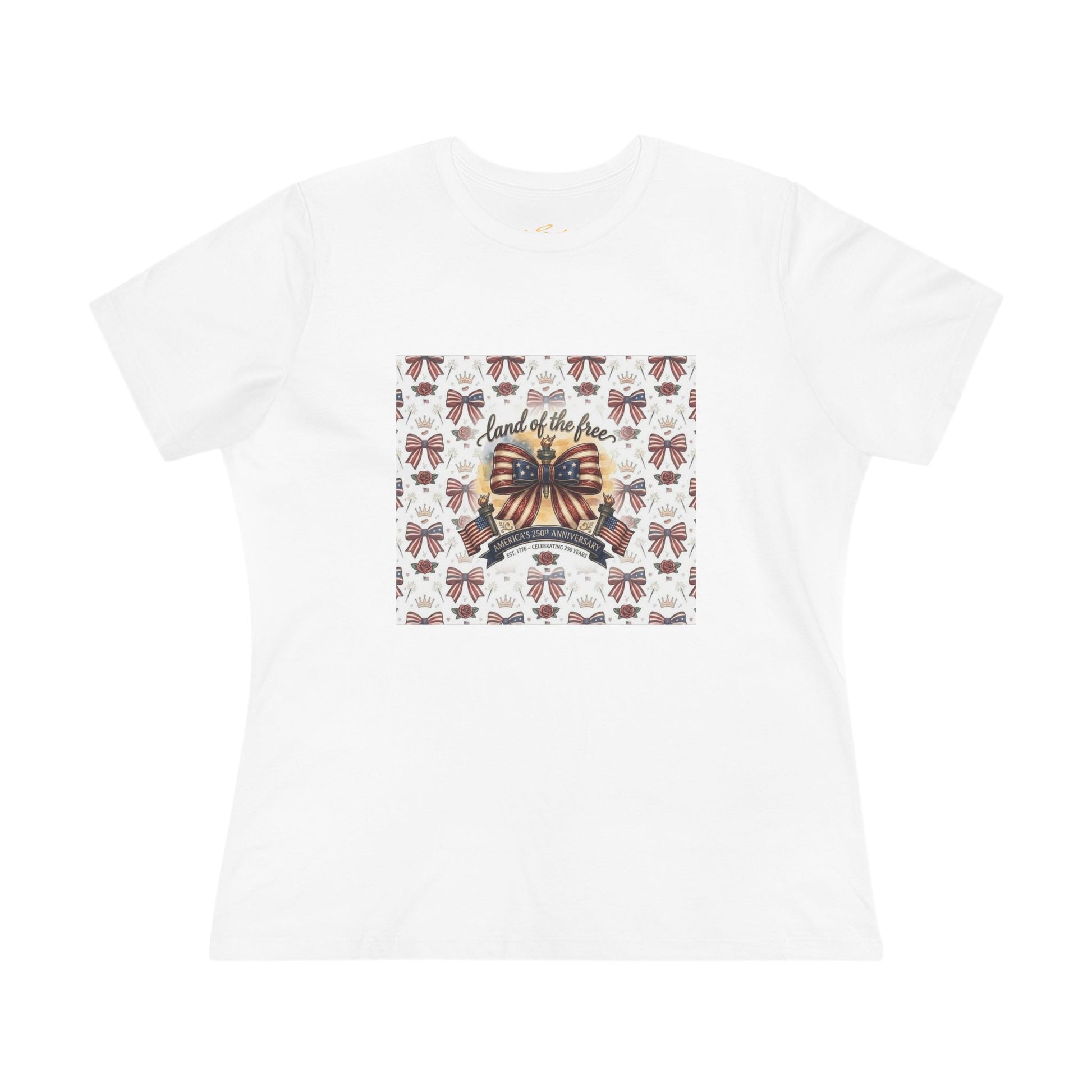 USA 250th Anniversary Patriotic Bow Women's Tee - Trending Novelties & Gifts