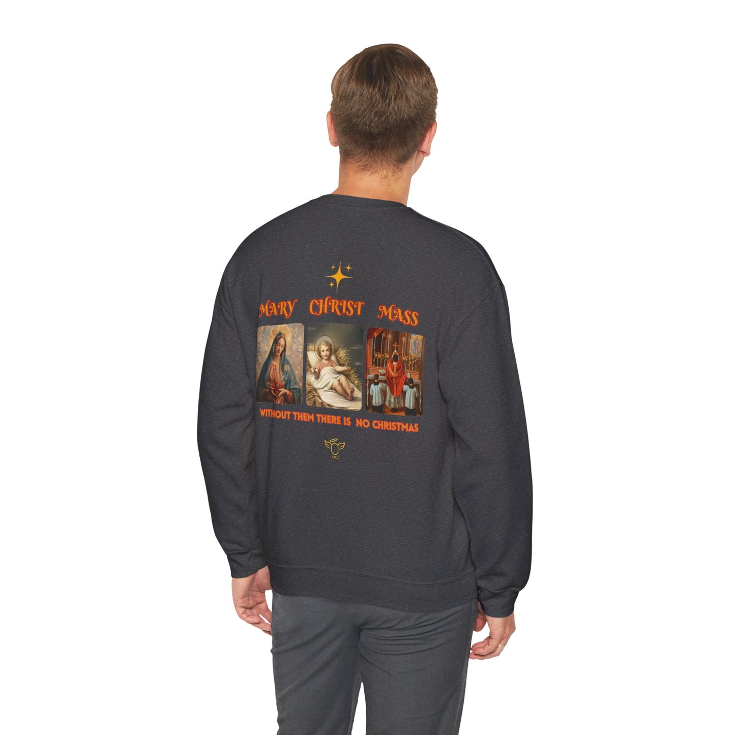 Christmas Crewneck Sweatshirt - Catholic Holiday Design (CT)