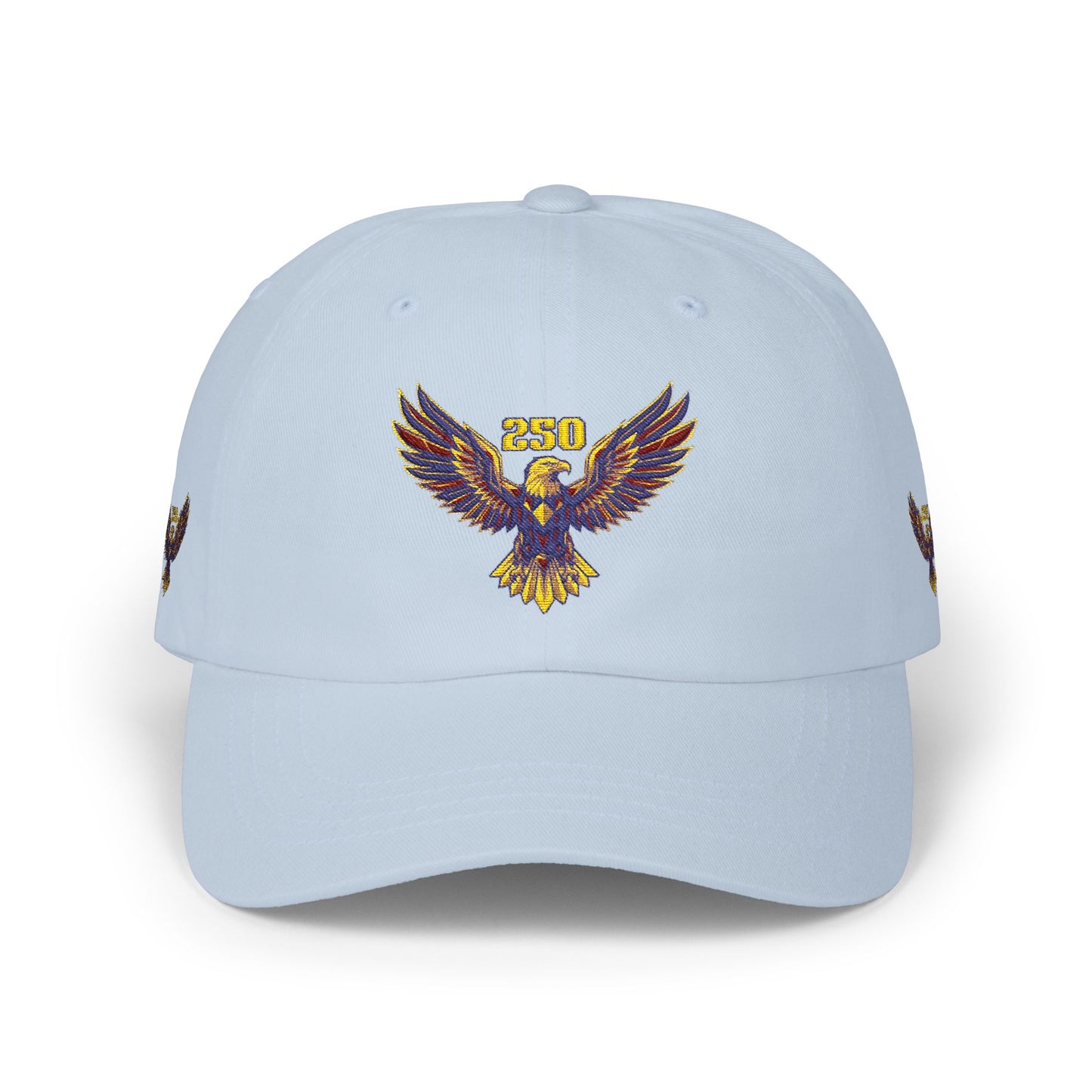 Embroidered Eagle Dad Cap — Vintage Patriot Baseball Cap (USA 250th)