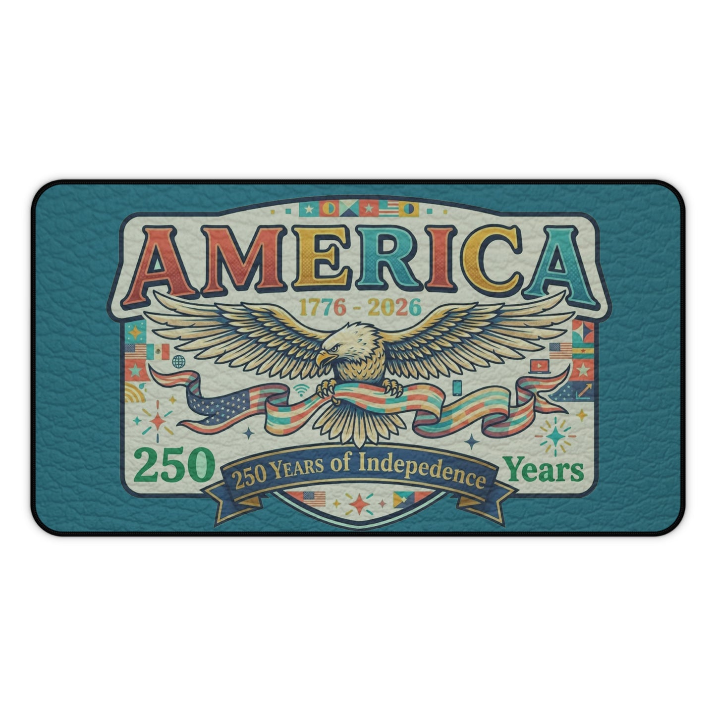 USA 250th ANNIVERSARY Desk Mat | America 250 Years Anniversary Vintage Patriotic Eagle - Trending Novelties & Gifts