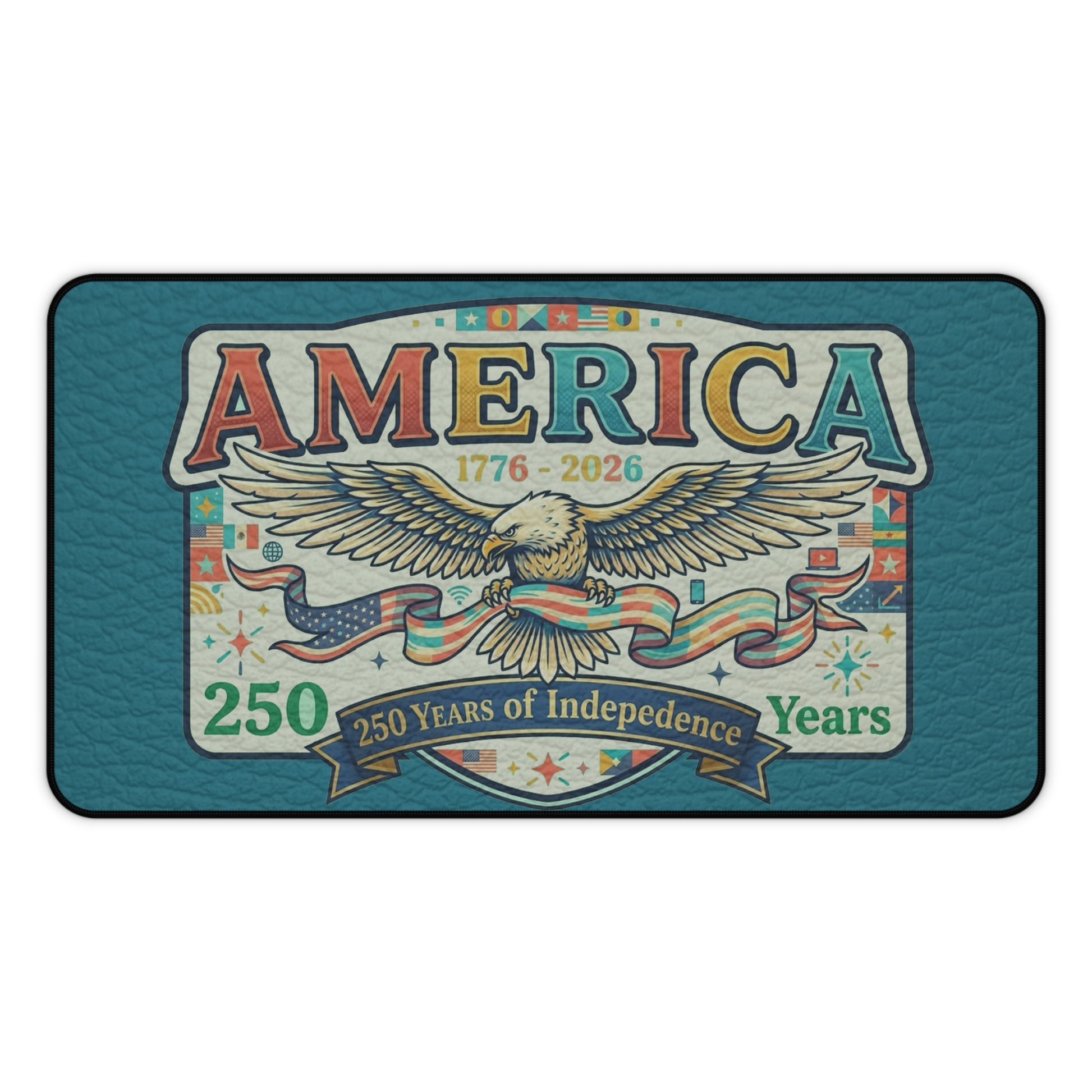 USA 250th ANNIVERSARY Desk Mat | America 250 Years Anniversary Vintage Patriotic Eagle - Trending Novelties & Gifts