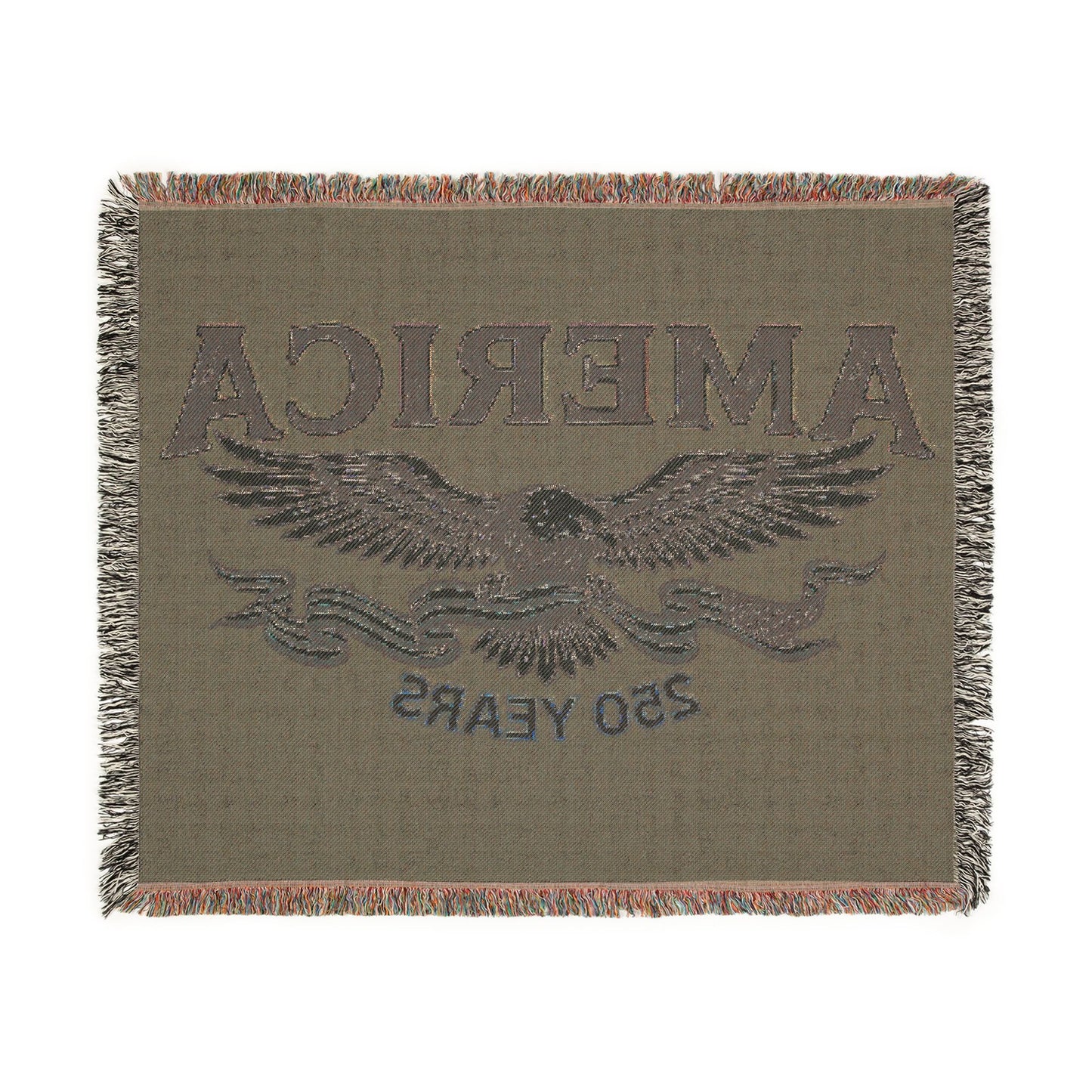 USA 250th ANNIVERSARY Woven Blanket | America 250 Years  Patriotic Eagle Throw - Trending Novelties & Gifts