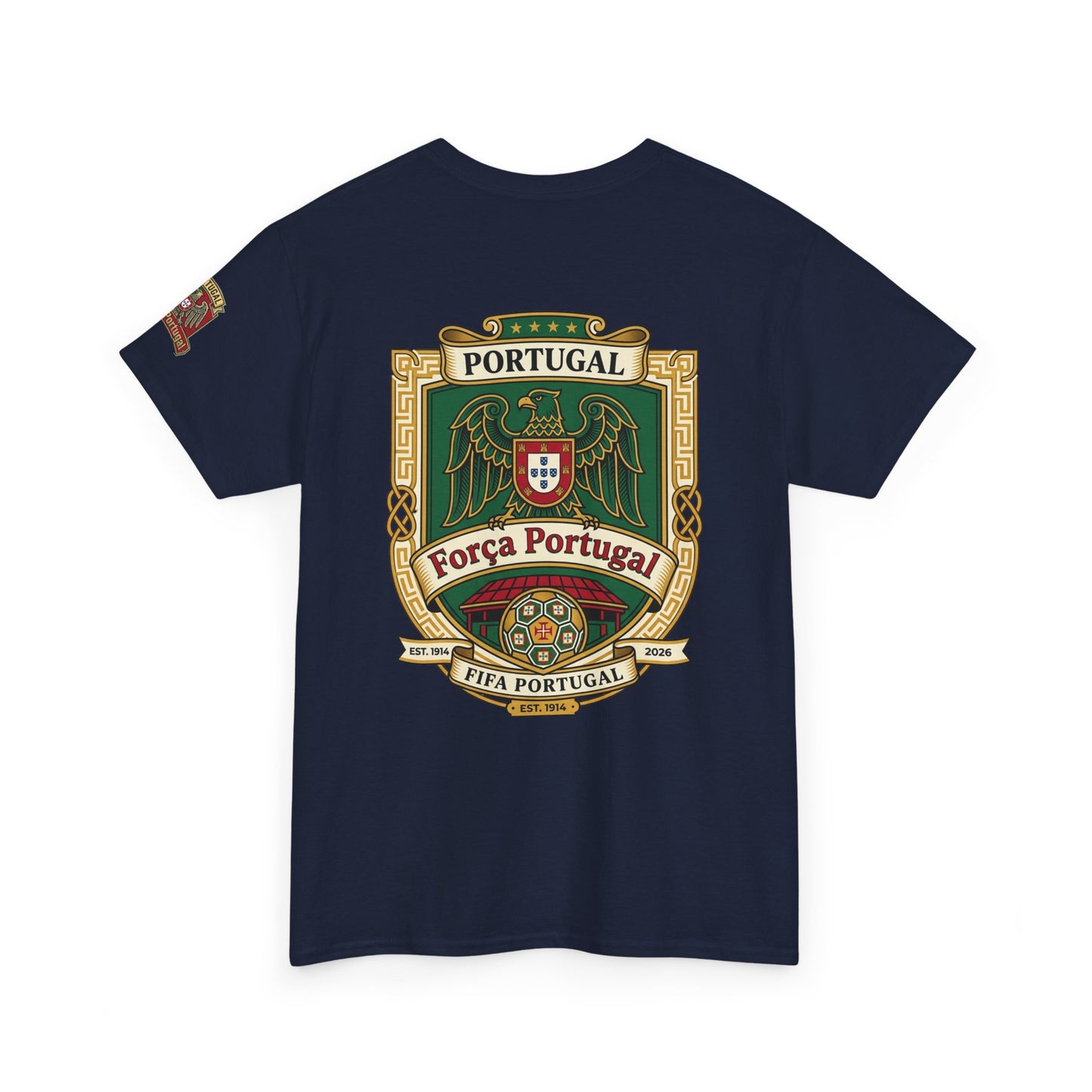 Portugal Soccer Team Fan T‑Shirt — Vintage Portugal Soccer Crest Tee