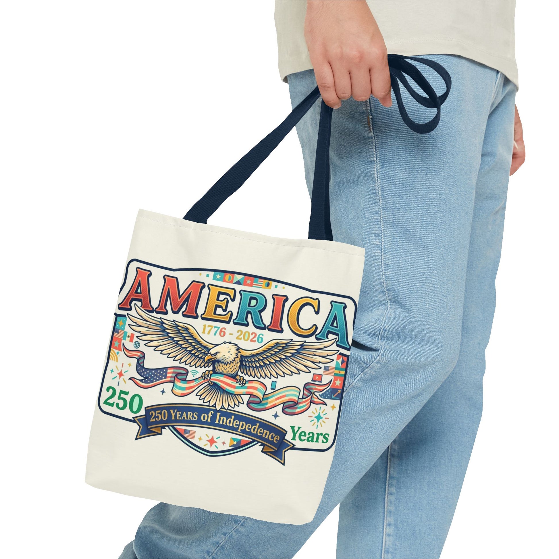 USA 250th ANNIVERSARY Tote Bag — America's 250th ANNIVERSARY Patriotic Eagle Tote - Trending Novelties & Gifts
