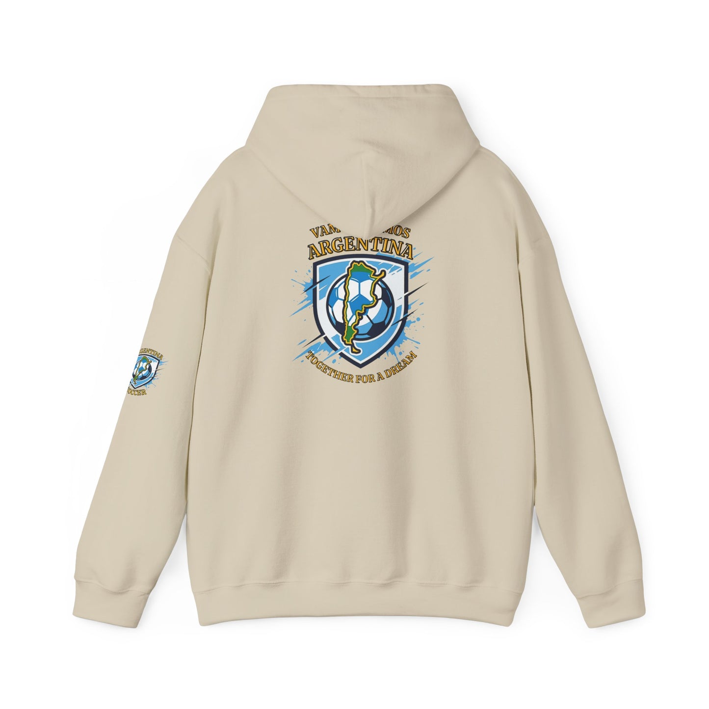 Argentina Soccer Hoodie – Vamos Argentina Crest "Together for a Dream" Fan Hoodie - Trending Novelties & Gifts