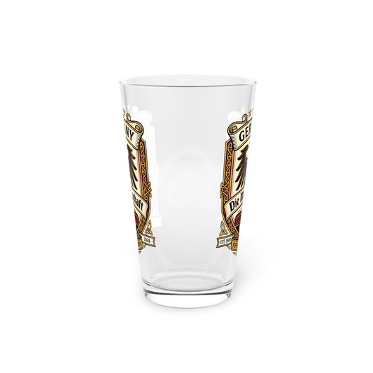 Germany Soccer Crest Pint Glass — Germany Soccer 'Die Mannschaft'  Beer Glass