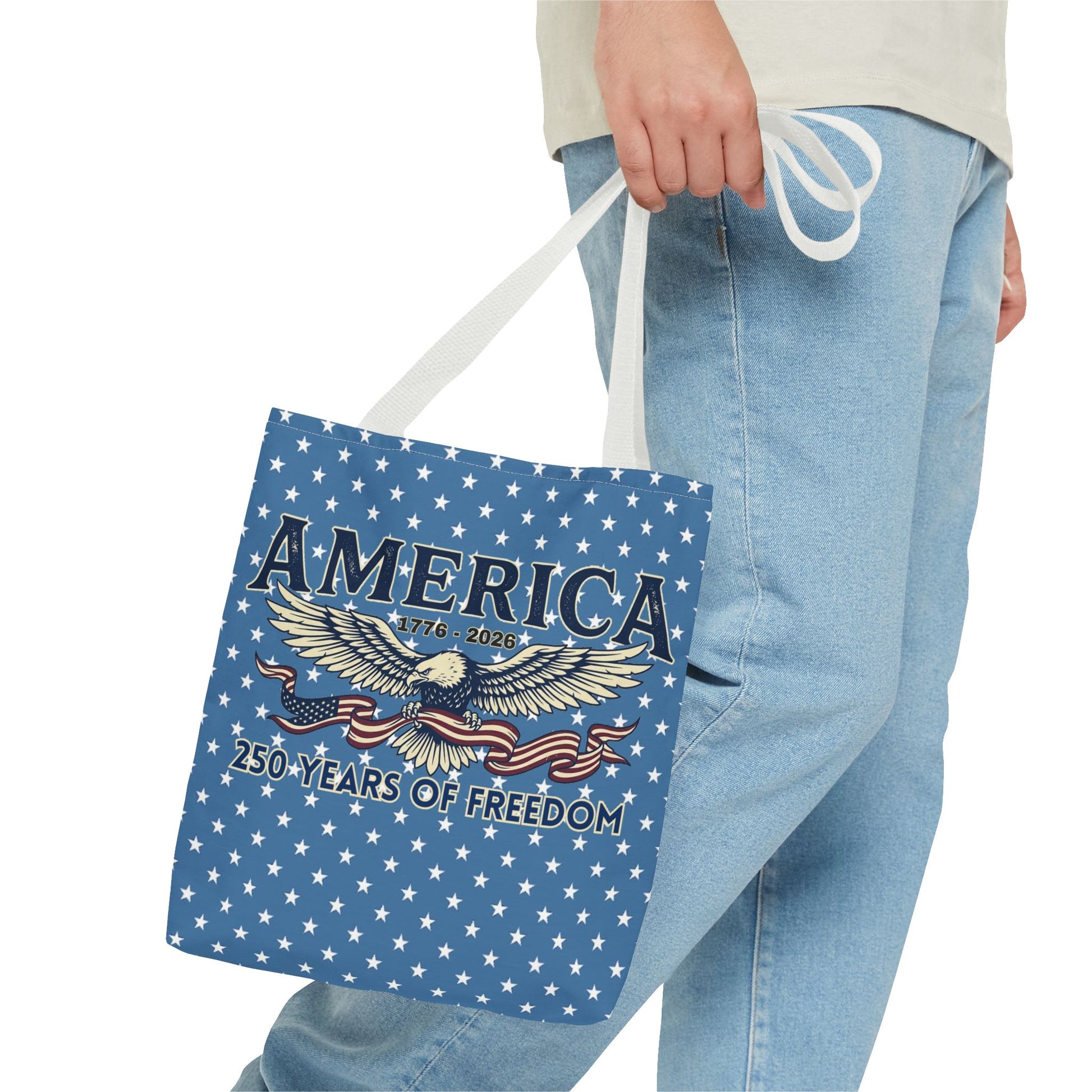 USA 250th ANNIVERSARY Patriotic Tote Bag  | America's 250 Years of Freedom" Eagle Design Tote - Trending Novelties & Gifts