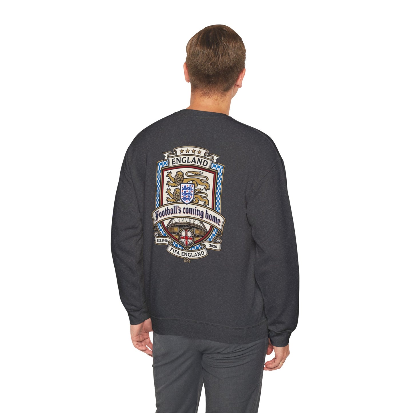 England's Soccer Fans' Crewneck Sweatshirt - "Football's Coming Home"