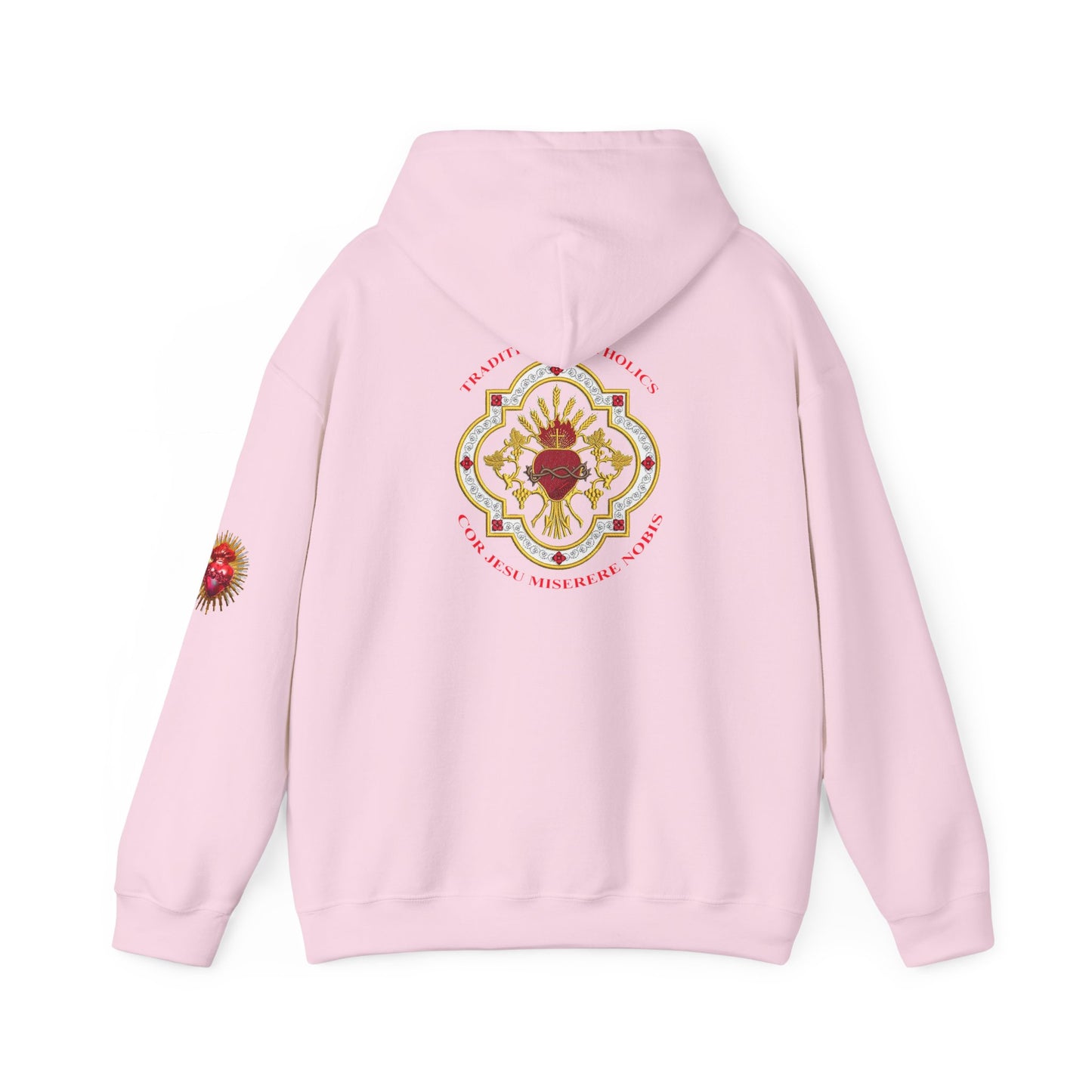 Sacred Heart Rose Hoodie — Spiritual Heart Graphic Sweatshirt (CT)
