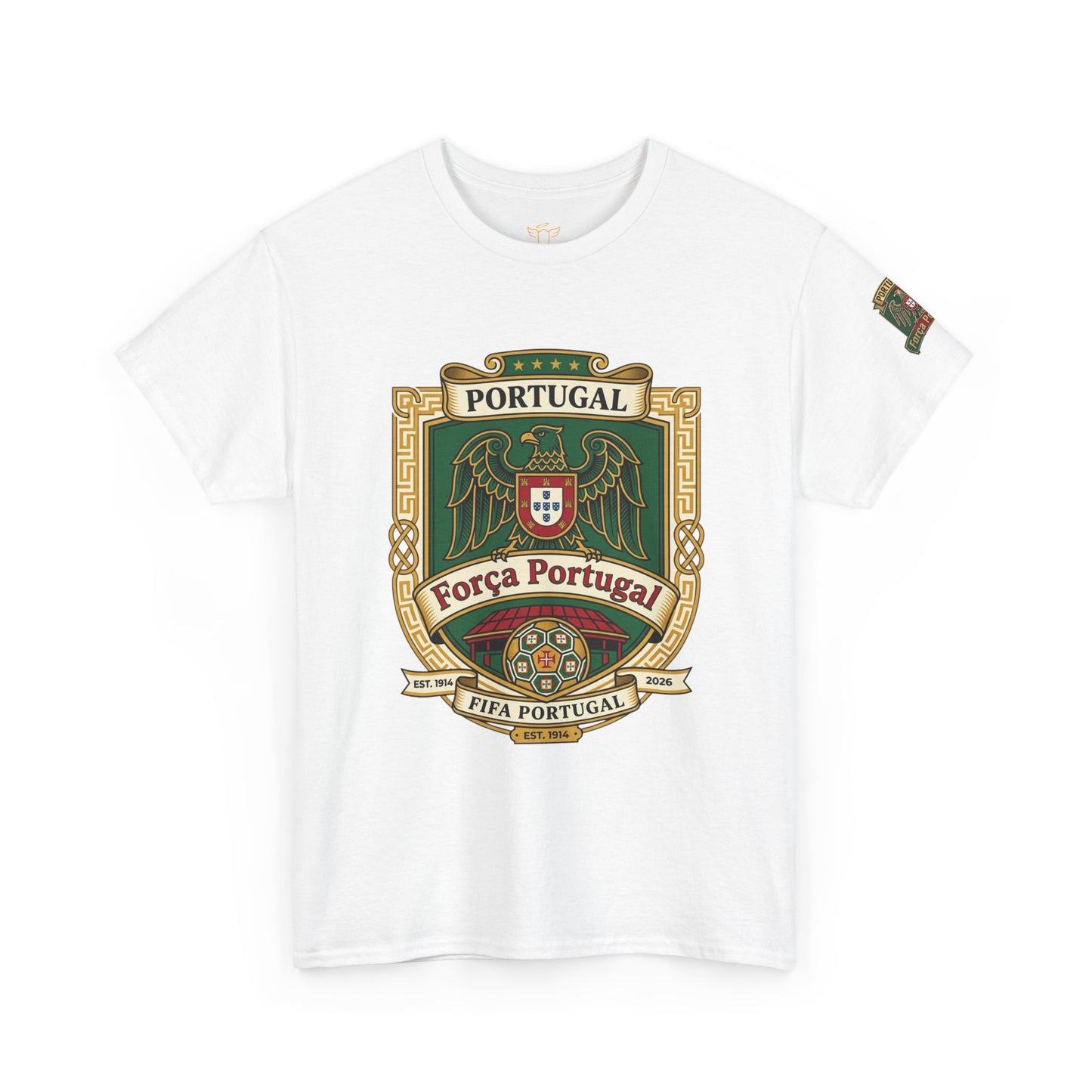Portugal Soccer Team Fan T‑Shirt — Vintage Portugal Soccer Crest Tee