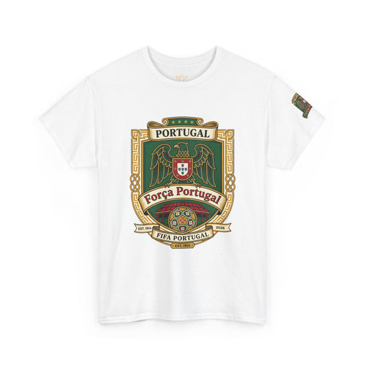 Portugal Soccer Team Fan T‑Shirt — Vintage Portugal Soccer Crest Tee