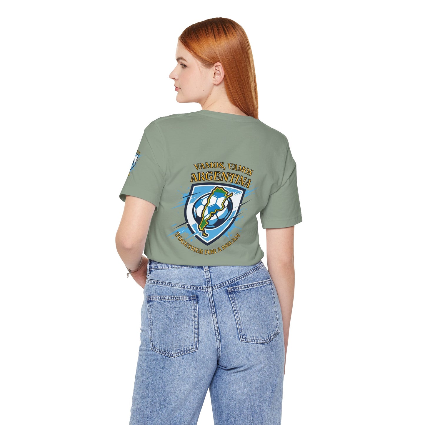 Argentina Soccer T-Shirt - "Vamos, Vamos Argentina" Together for a Dream Fan Tee - Trending Novelties & Gifts