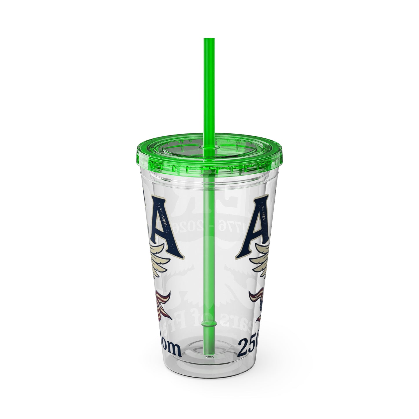 Patriotic 250th Anniversary Eagle Tumbler with Straw — 16oz - Trending Novelties & Gifts