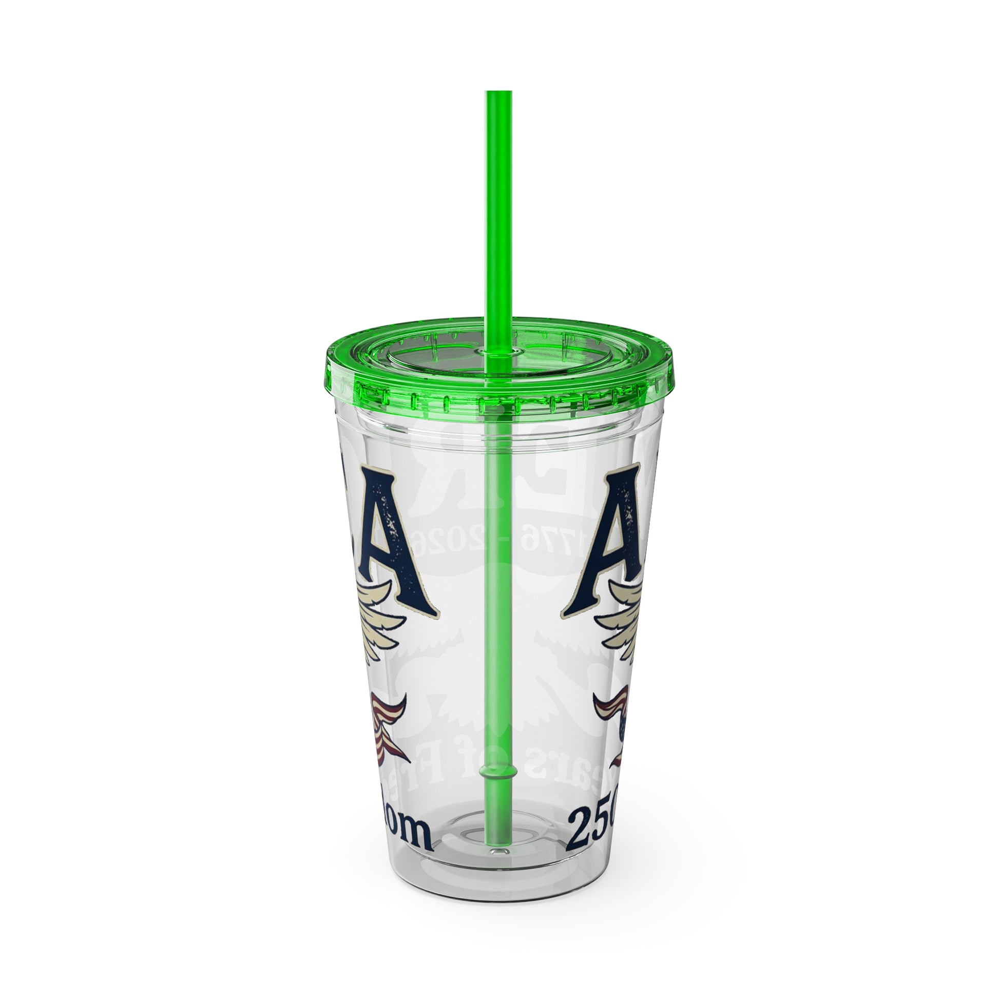 Patriotic 250th Anniversary Eagle Tumbler with Straw — 16oz - Trending Novelties & Gifts
