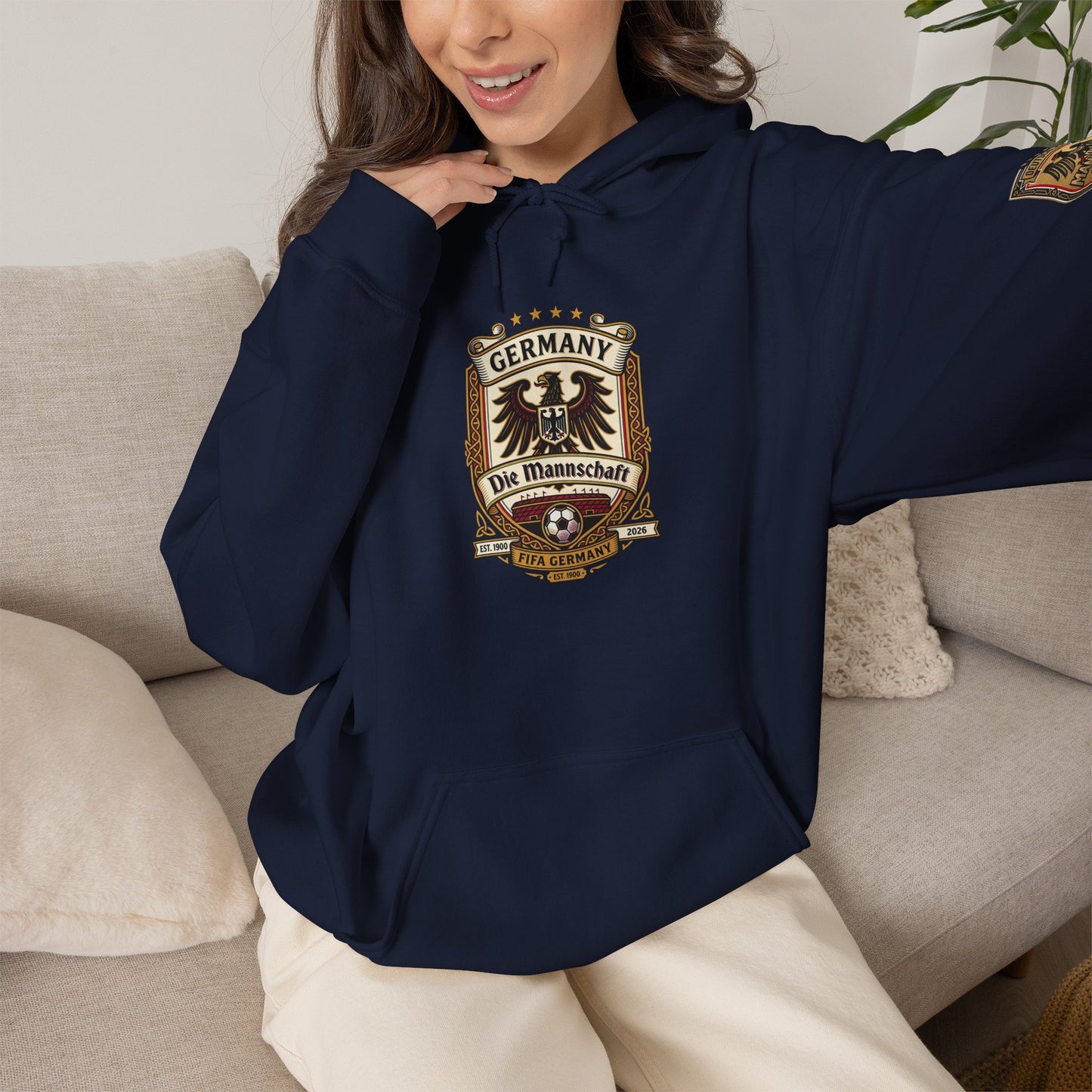 Germany Soccer Die Mannschaft Crest Hoodie – Vintage Germany Soccer Crest Pullover