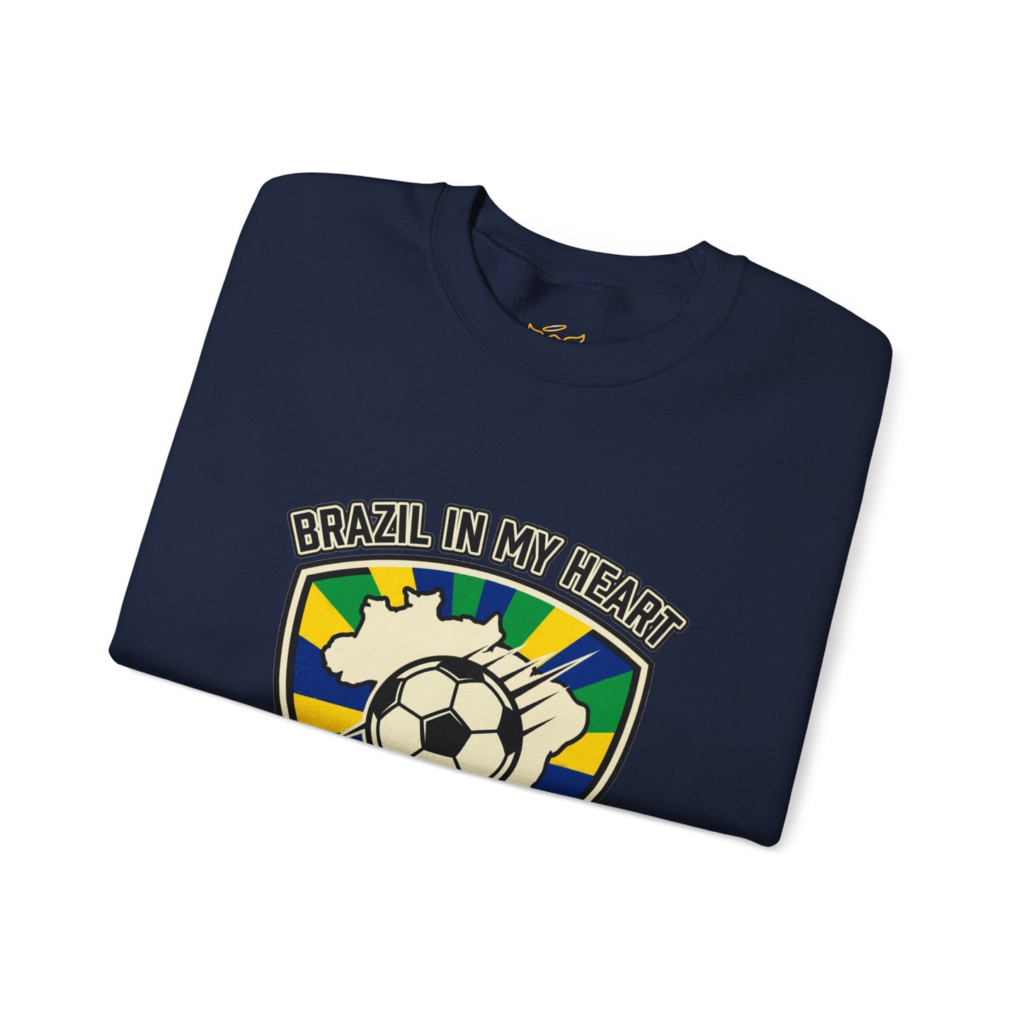 Brazil In My Heart Soccer Sweatshirt | Brazil fans world cup Soccer 2026 Sweatshirt - Trending Novelties & Gifts