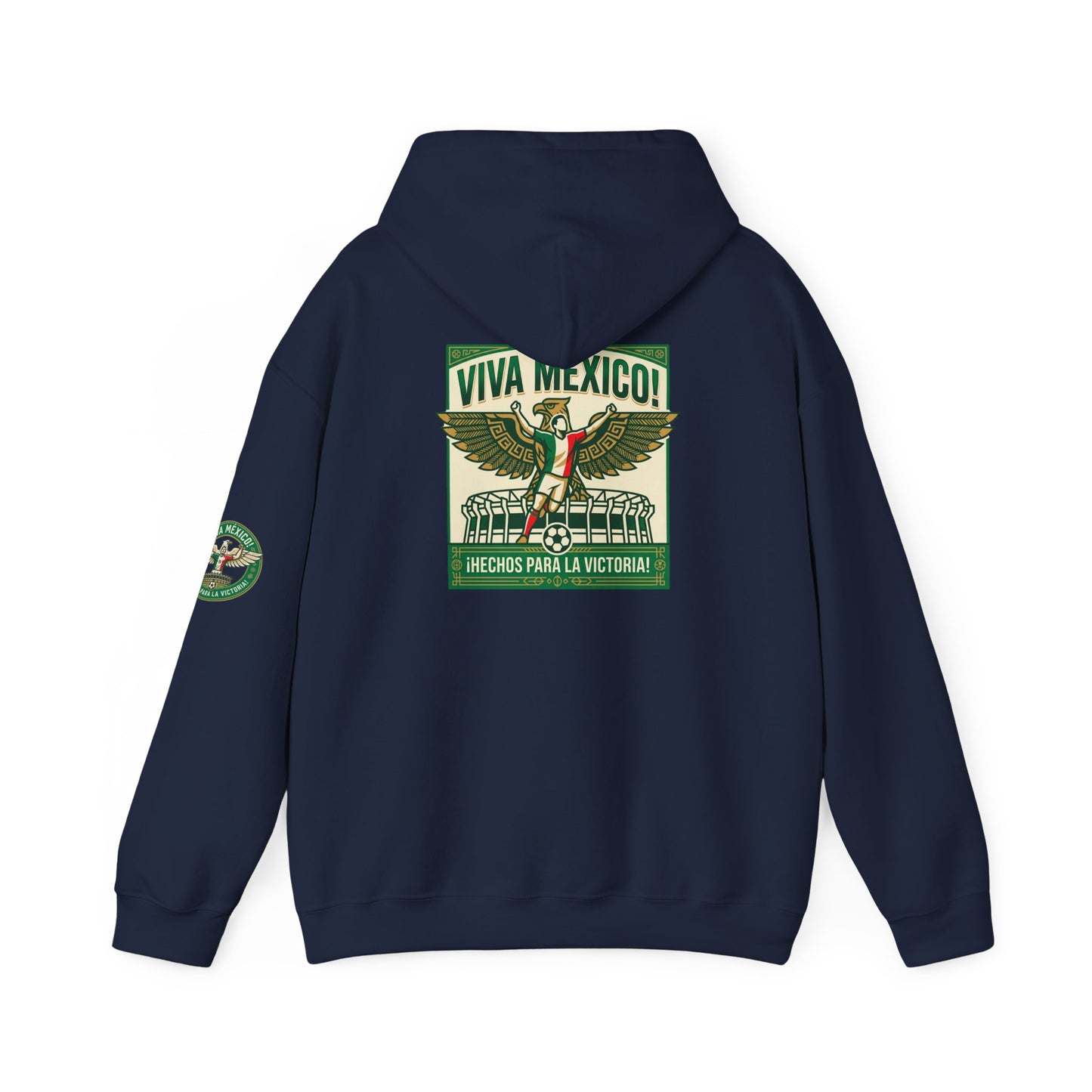 Viva México Soccer Hoodie — Retro Eagle Mexican Pride Graphic