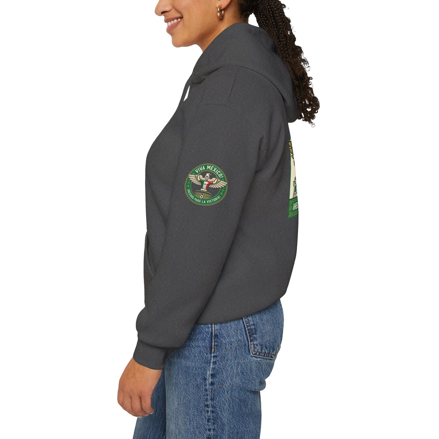 Viva México Soccer Hoodie — Retro Eagle Mexican Pride Graphic