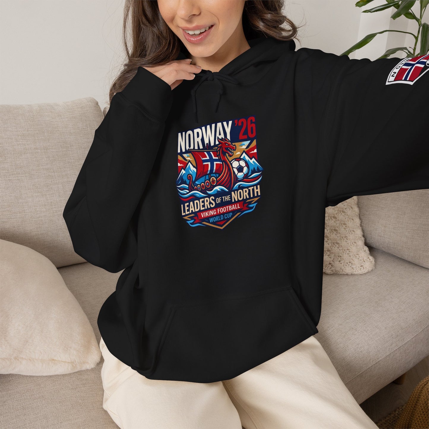 Norway '26 Leaders of the North Hoodie — Norwegian Soccer Fan Pullover