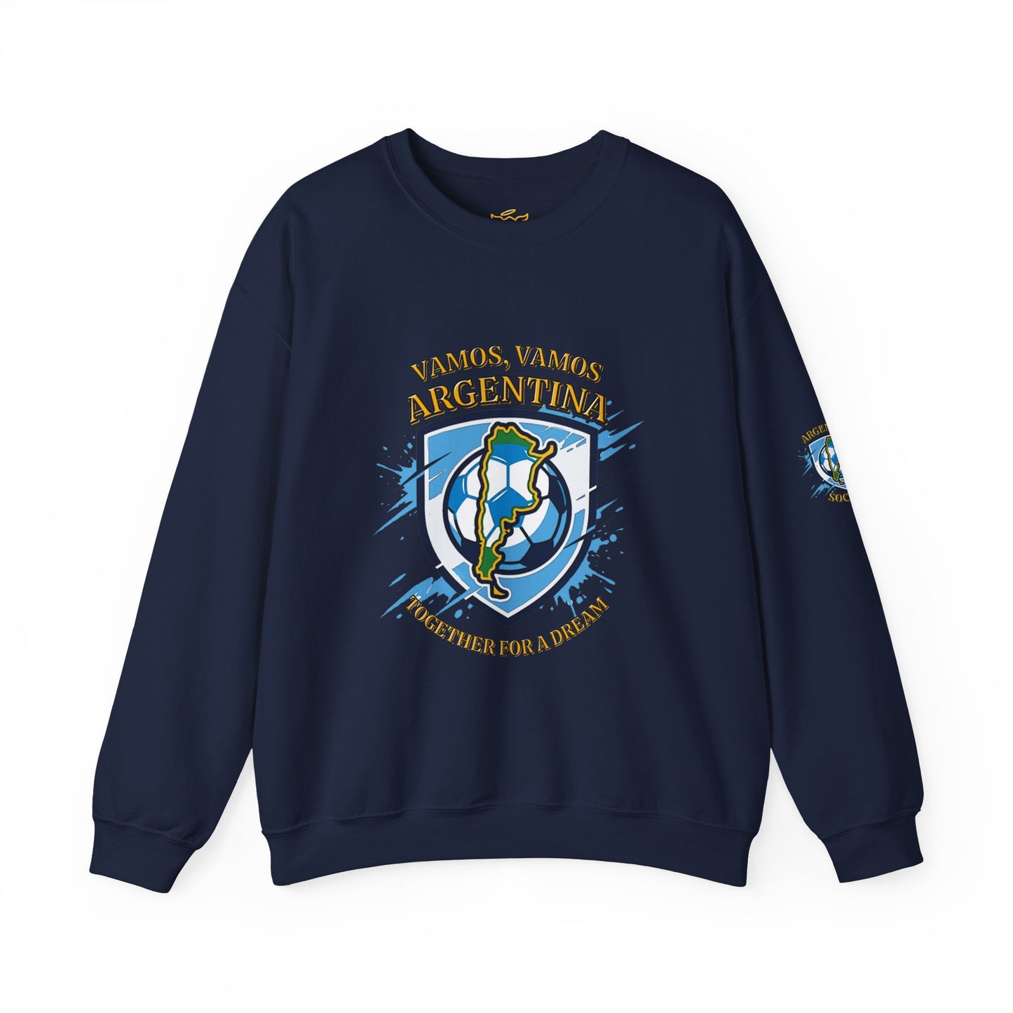 Argentina Soccer Crewneck Sweatshirt – "Vamos, Vamos Argentina" Football Fan Pullover - Trending Novelties & Gifts