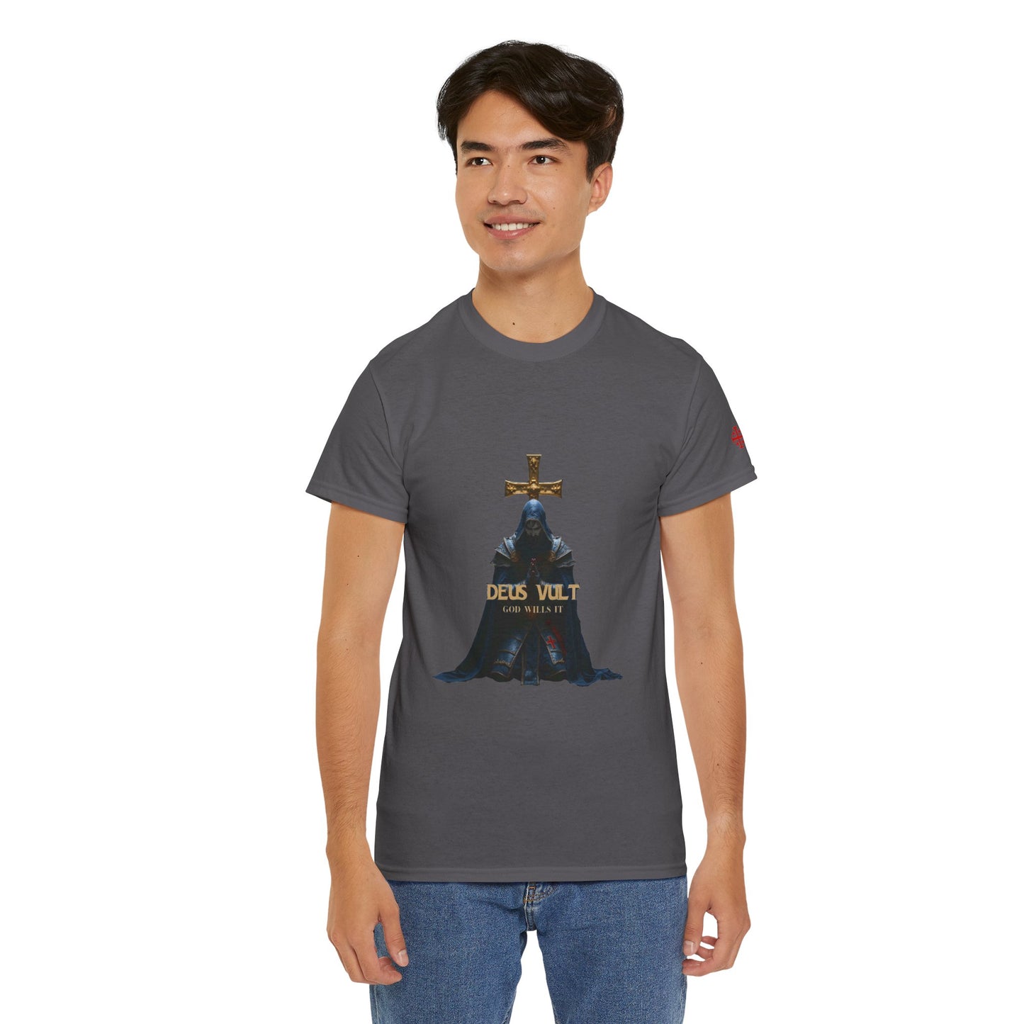 Deus Vult T-Shirt — Medieval Knight Cross Graphic Tee (CT)