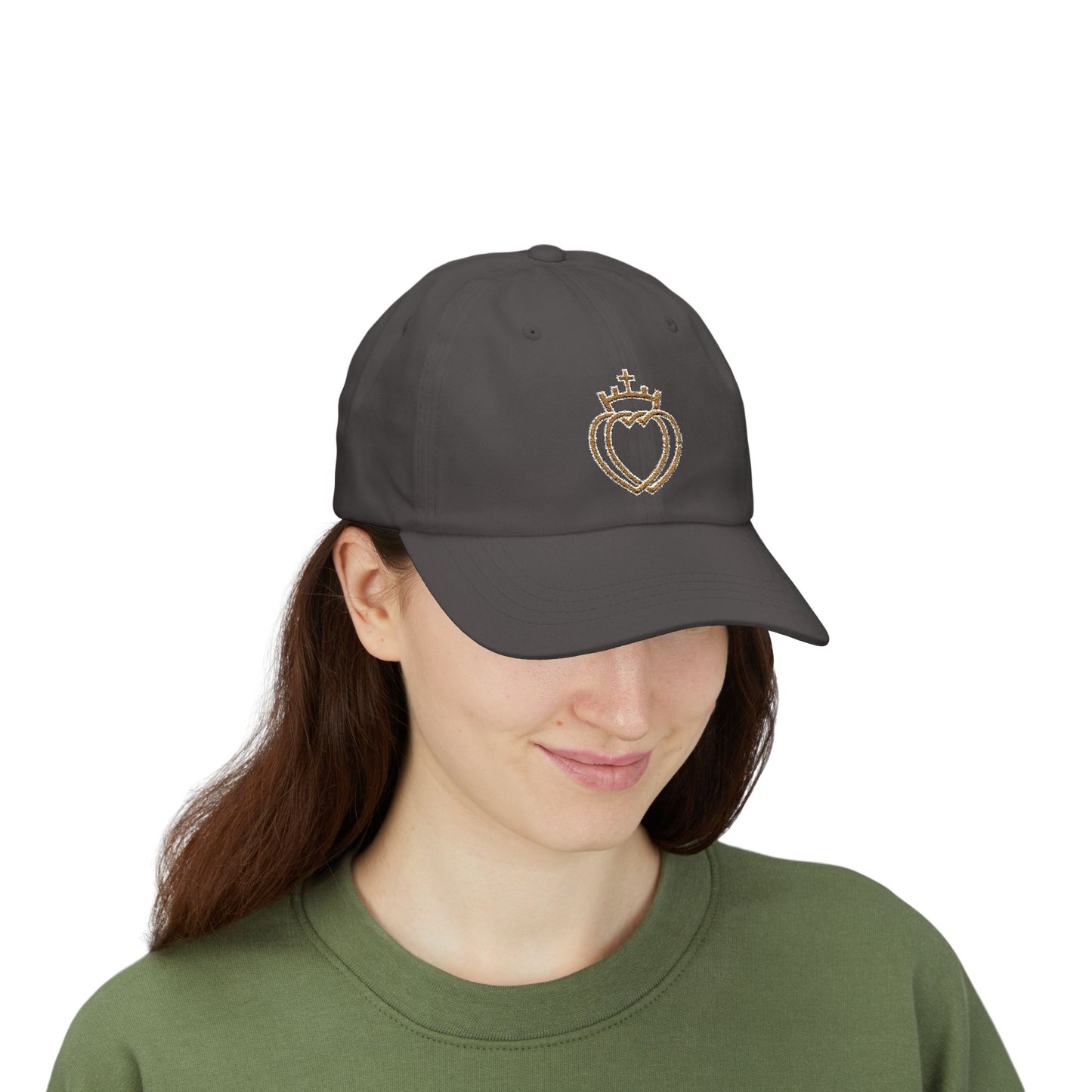 Dad Cap - Embroidered Catholic Two Hearts Cap (EM)