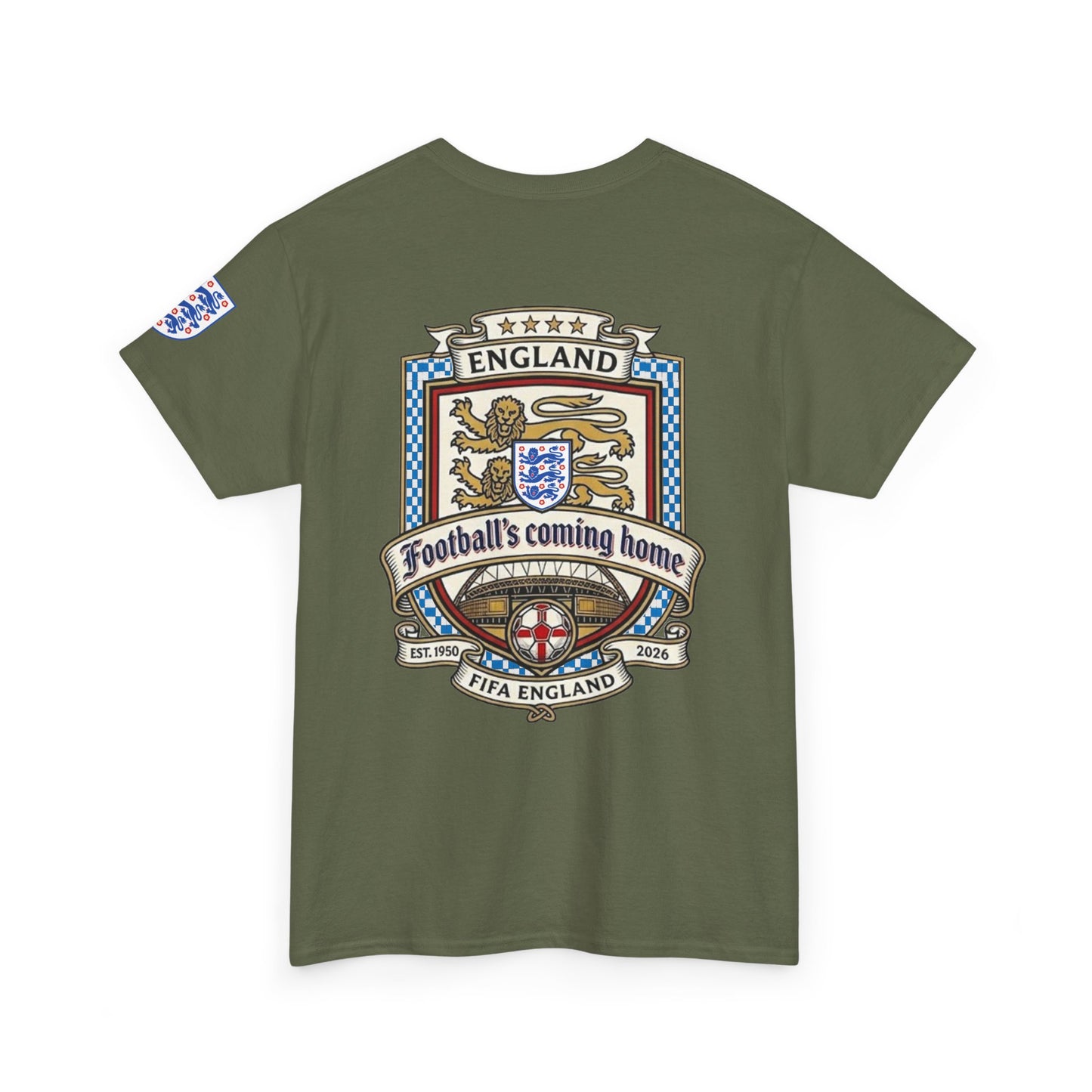 England's Soccer Fan's Crest T-Shirt - "Football's Coming Home"