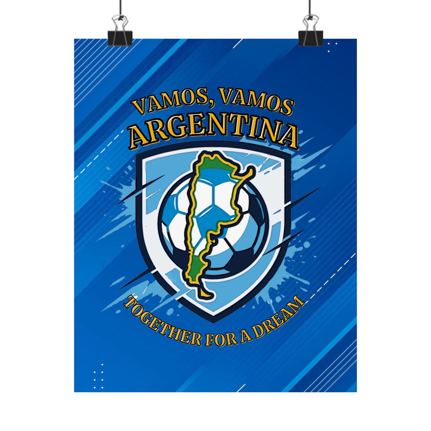 Argentina Soccer Poster — "Vamos, Vamos Argentina" Matte Vertical Wall Art - Trending Novelties & Gifts