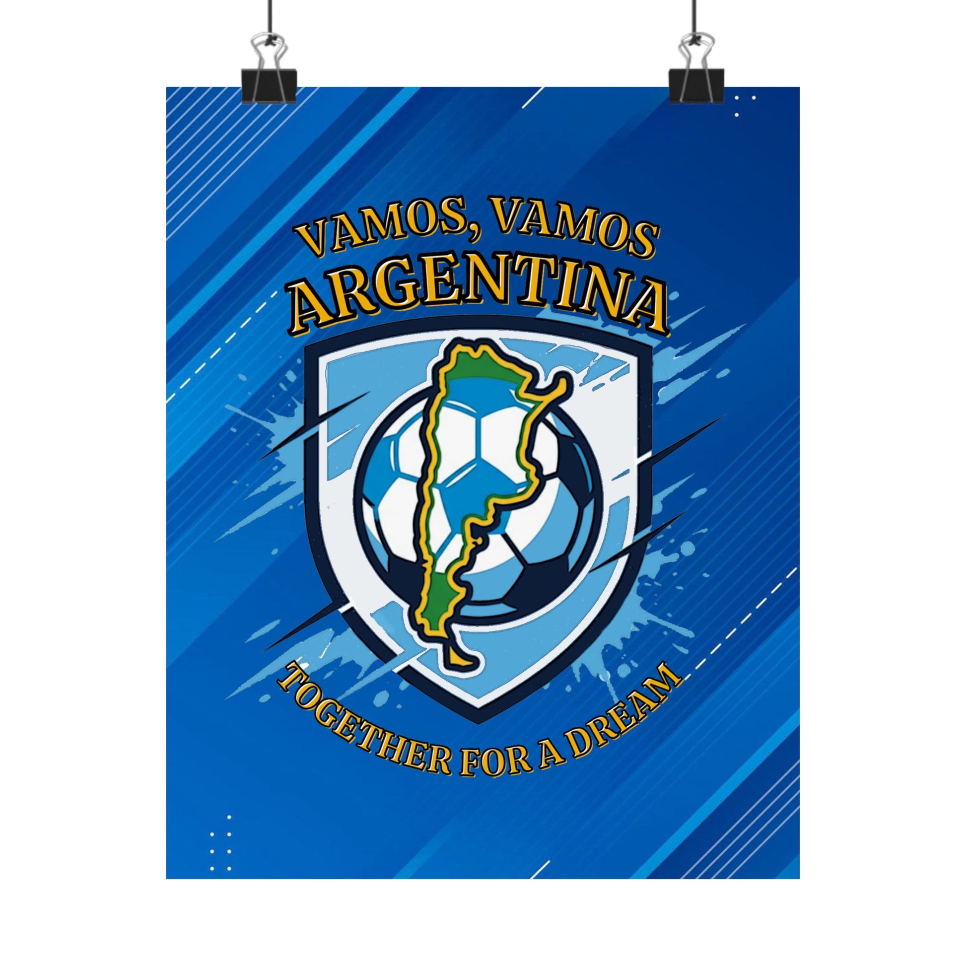 Argentina Soccer Poster — "Vamos, Vamos Argentina" Matte Vertical Wall Art - Trending Novelties & Gifts