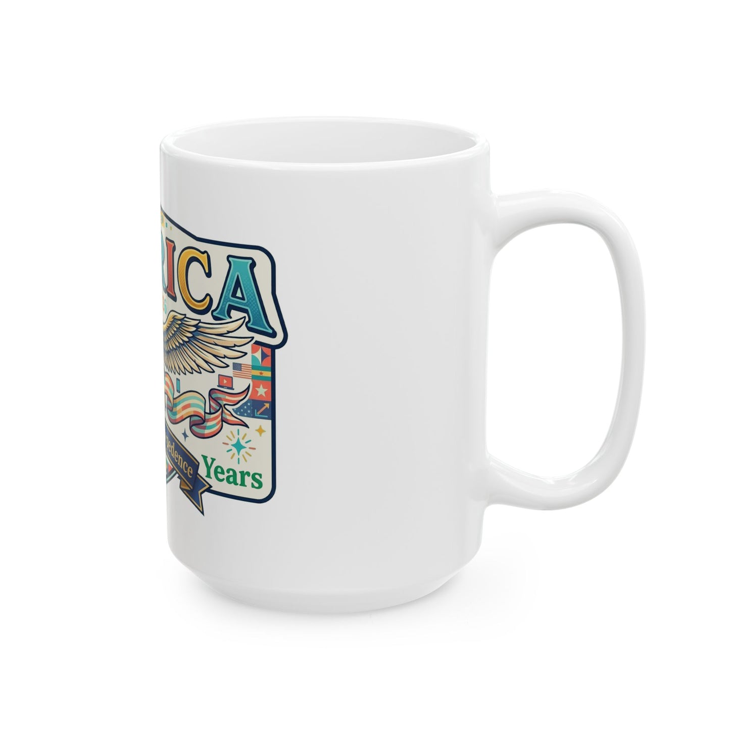 USA 250th ANNIVERSARY Patriotic Eagle Coffee Mug | America 250 Years of Independence Ceramic Mug - Trending Novelties & Gifts