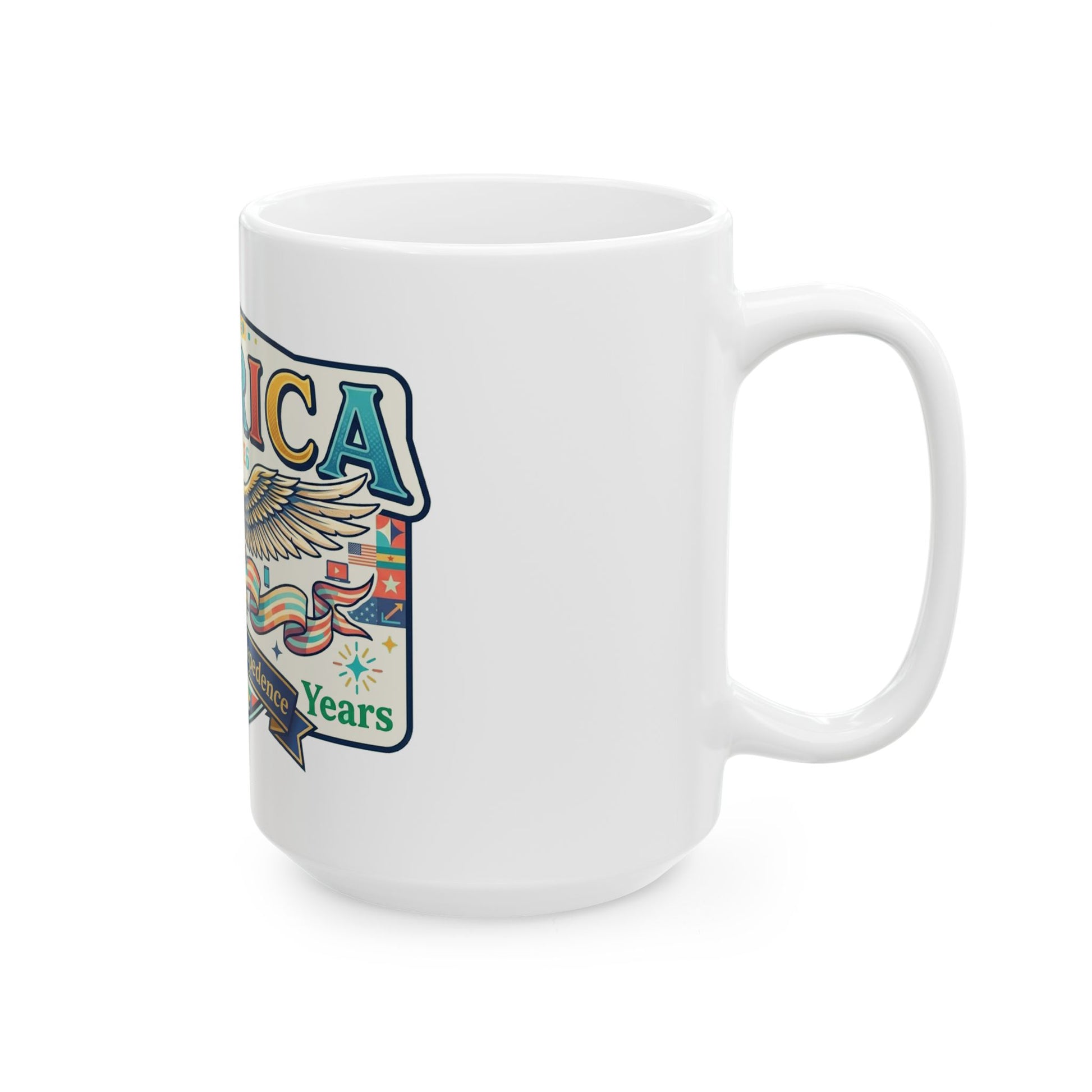 USA 250th ANNIVERSARY Patriotic Eagle Coffee Mug | America 250 Years of Independence Ceramic Mug - Trending Novelties & Gifts