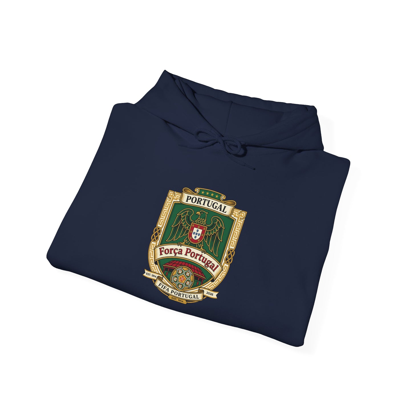 Portugal Soccer Crest Hoodie — Classic Portuguese Pride Pullover