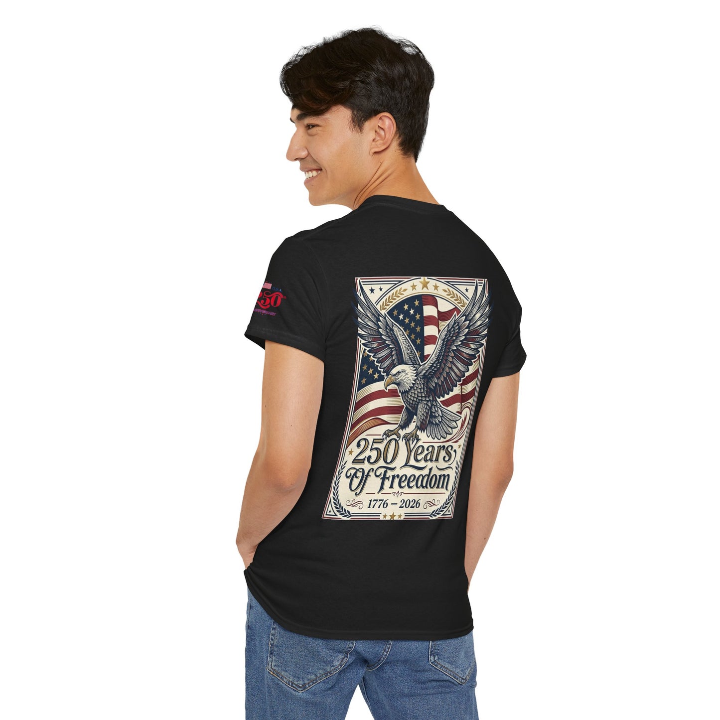 USA 250th ANNIVERSARY Eagle T-Shirt —  AMERICA'S 250 Years ANNIVERSARY of Freedom Tee - Trending Novelties & Gifts