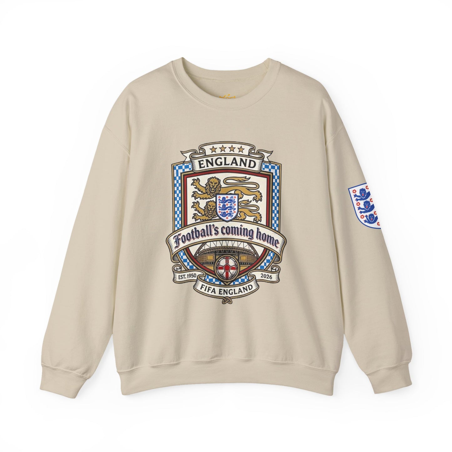 England's Soccer Fans' Crewneck Sweatshirt - "Football's Coming Home"