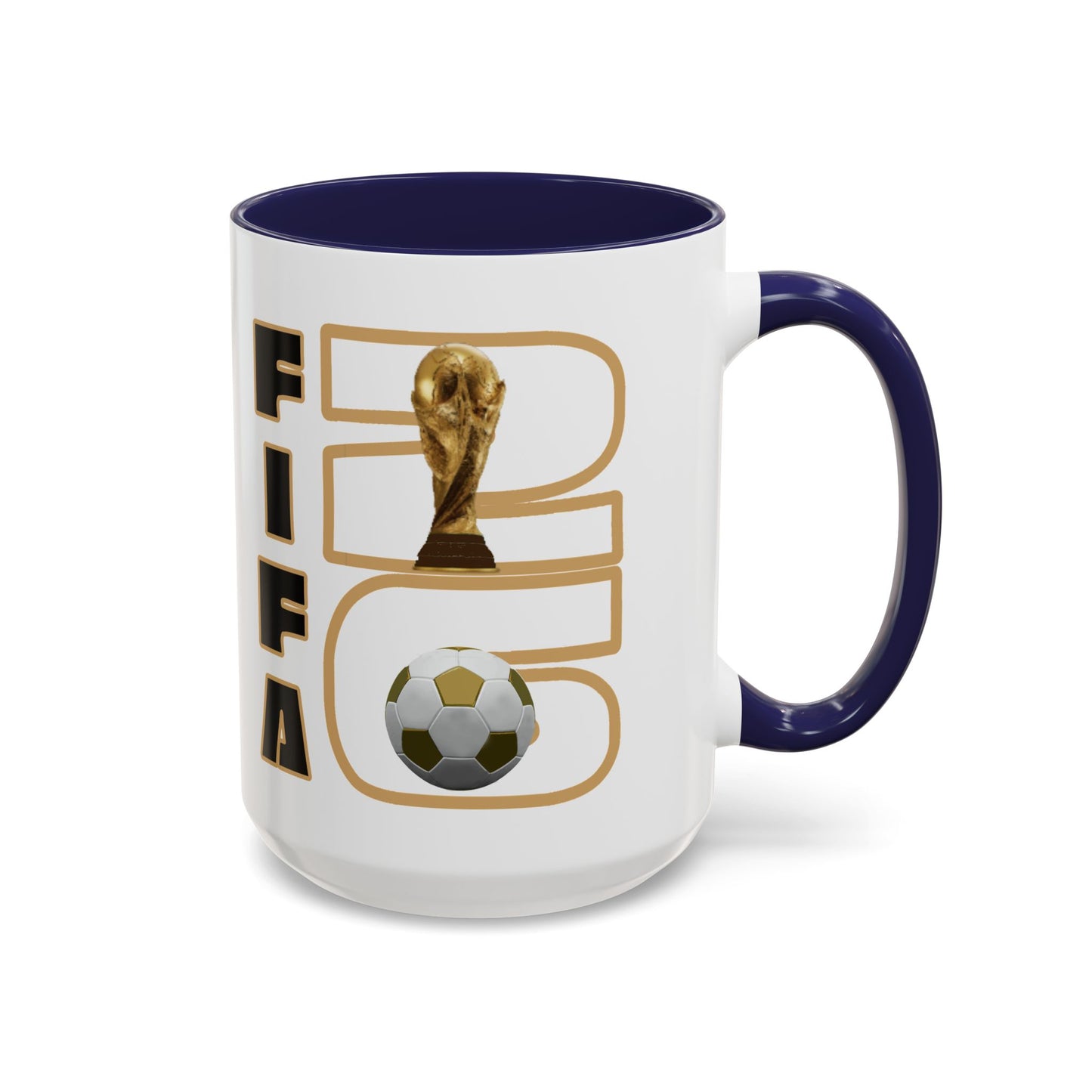 FIFA World Cup '26 Coffee Mug — Soccer Trophy & Ball Graphic 11/15oz