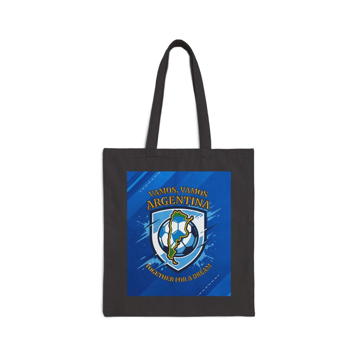 Argentina Soccer Tote Bag – 'Vamos, Vamos Argentina' Canvas Grocery & Game Day Tote - Trending Novelties & Gifts