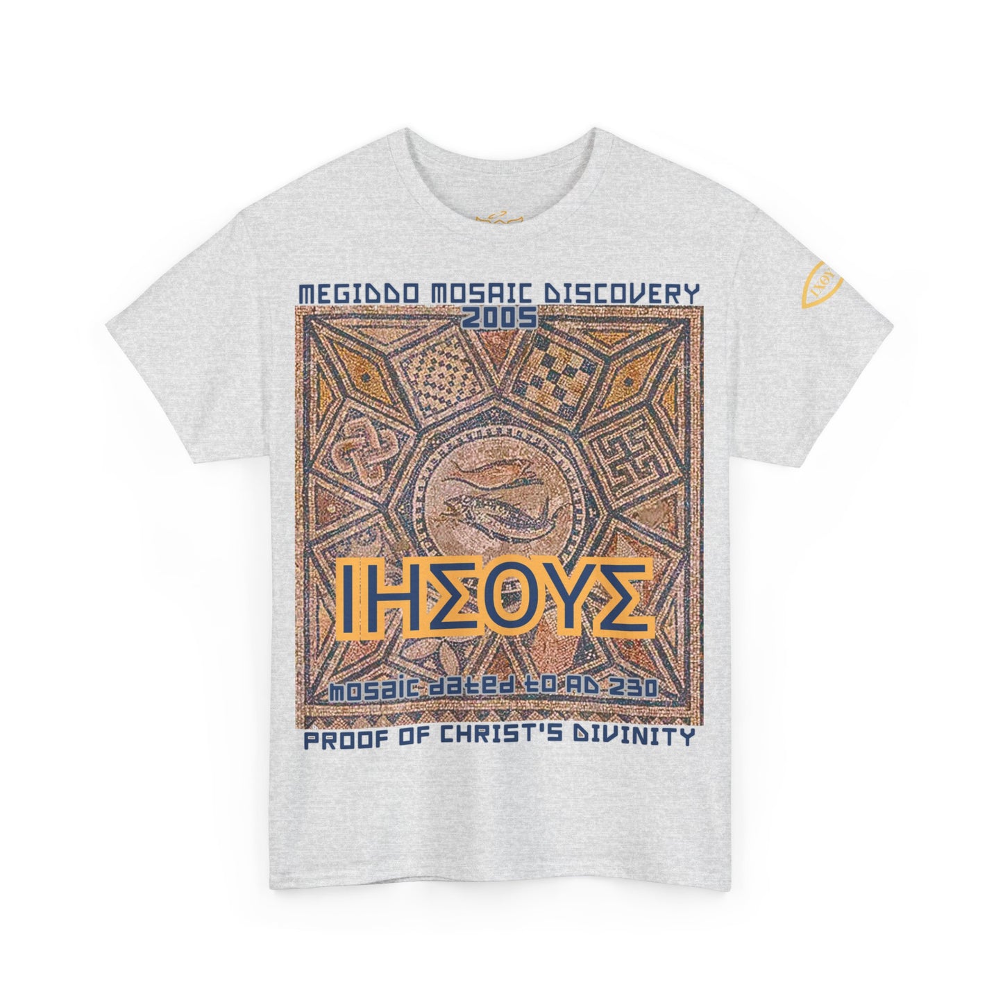 Megiddo Mosaic Unisex Tee - Catholic Faith Souvenir T-Shirt. MMD