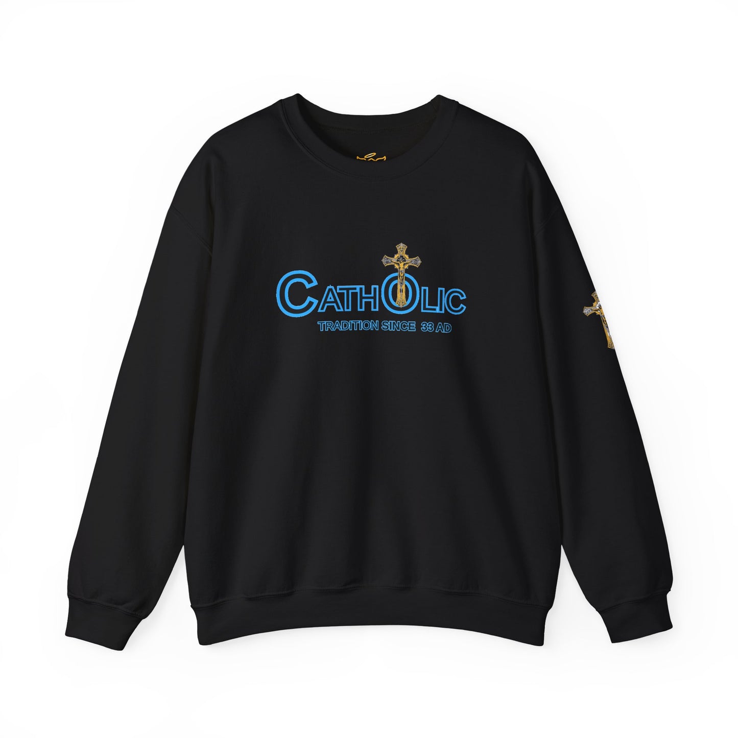 Catholic Crewneck Sweatshirt – "Tradition Since 33 AD" Religious Pullover ((CT)
