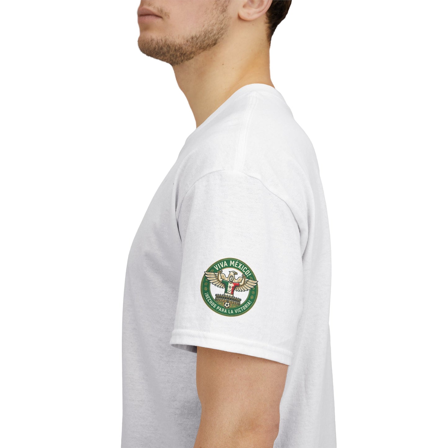 Viva México Soccer Tee — Patriotic Mexican Eagle Design (Hechos Para la Victoria)